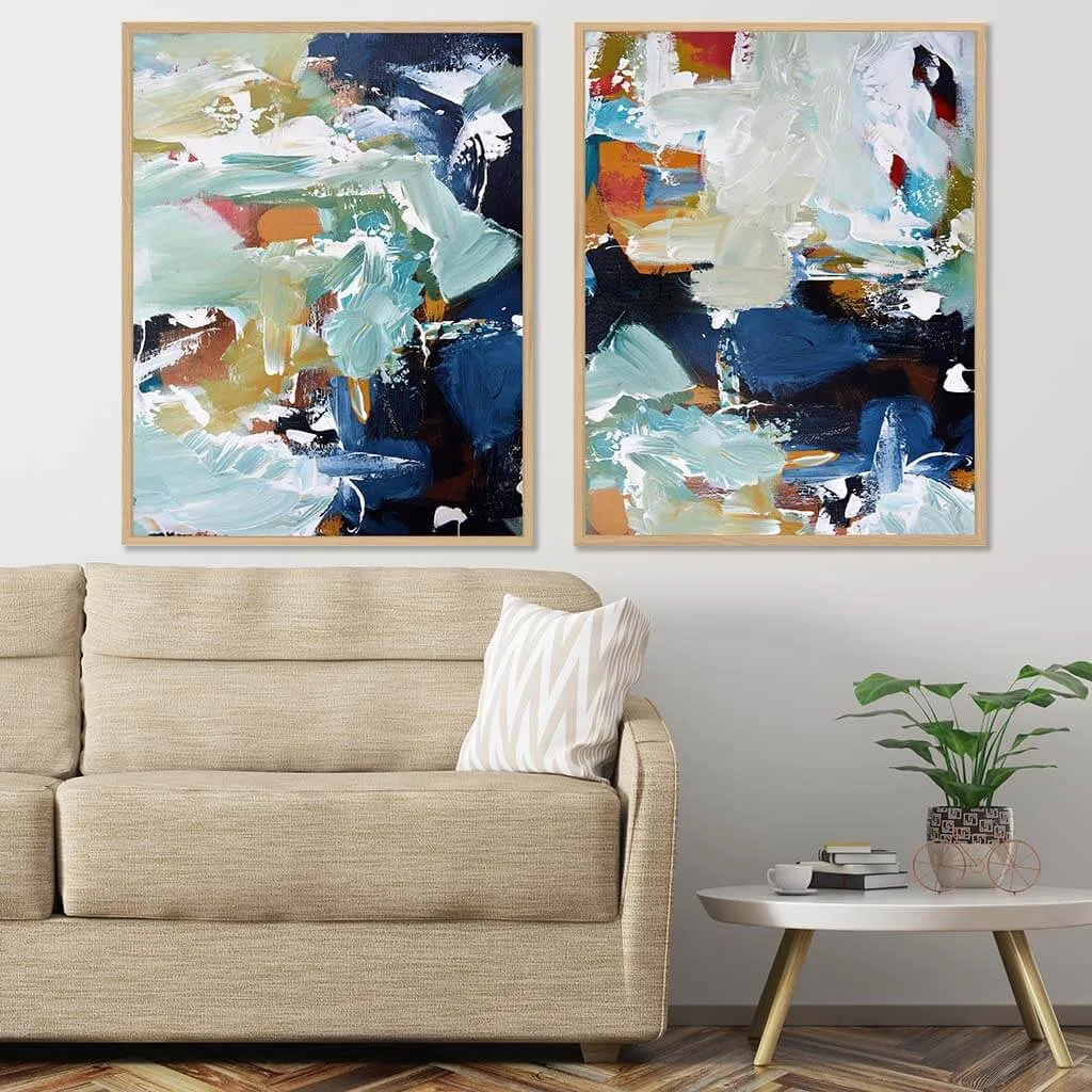 Abstract River Canvas Set Of 2