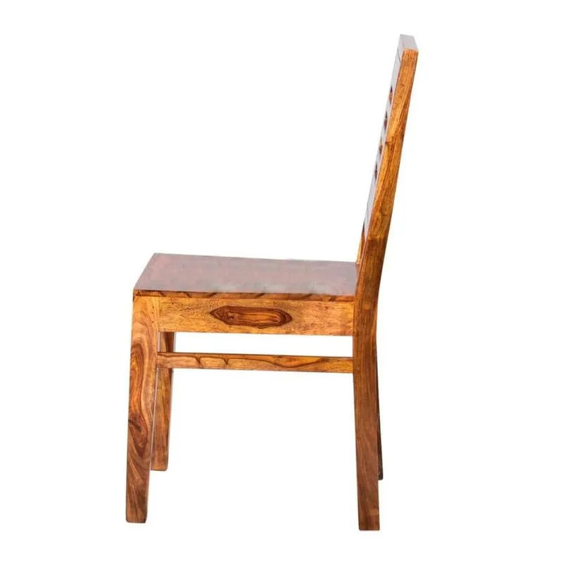 ADOUER WOOD Solid Sheesham Wood 4 Seater Dining Table Set with 3 Chairs and 1 Bench for Dining Room Home (Honey Finish)