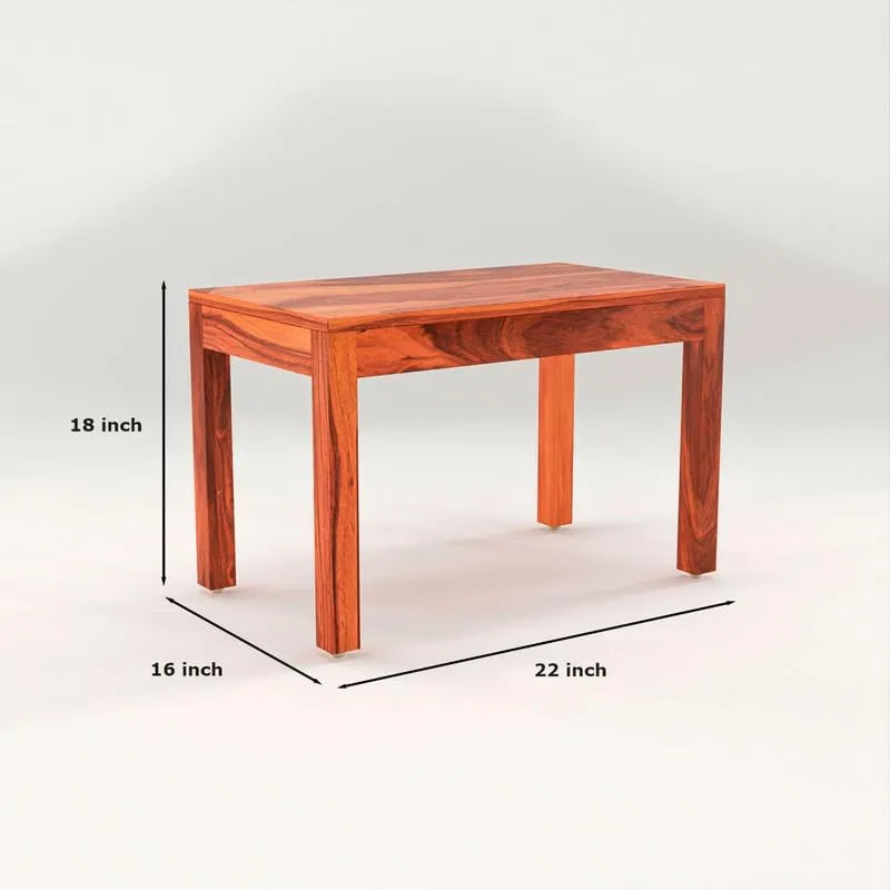 ADOUER WOOD Solid Sheesham Wood 4 Seater Dining Table Set with 3 Chairs and 1 Bench for Dining Room Home (Honey Finish)