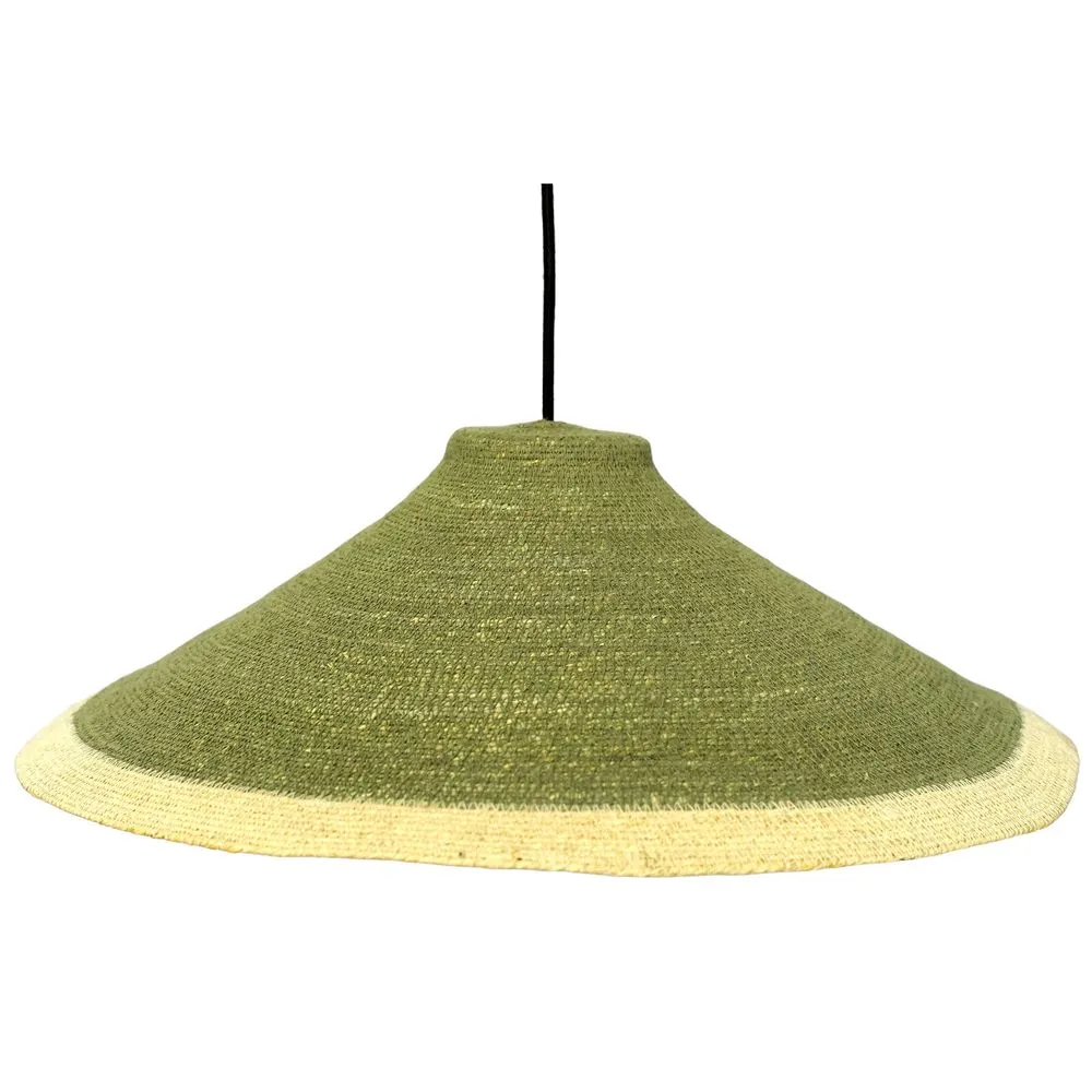 Amira Woven Pendant Shade Small Green & Natural