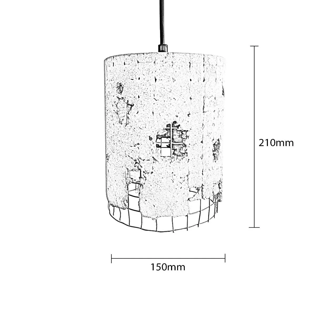 ANKUR METAL MESH CYLINDRICAL CONCRETE HANGING