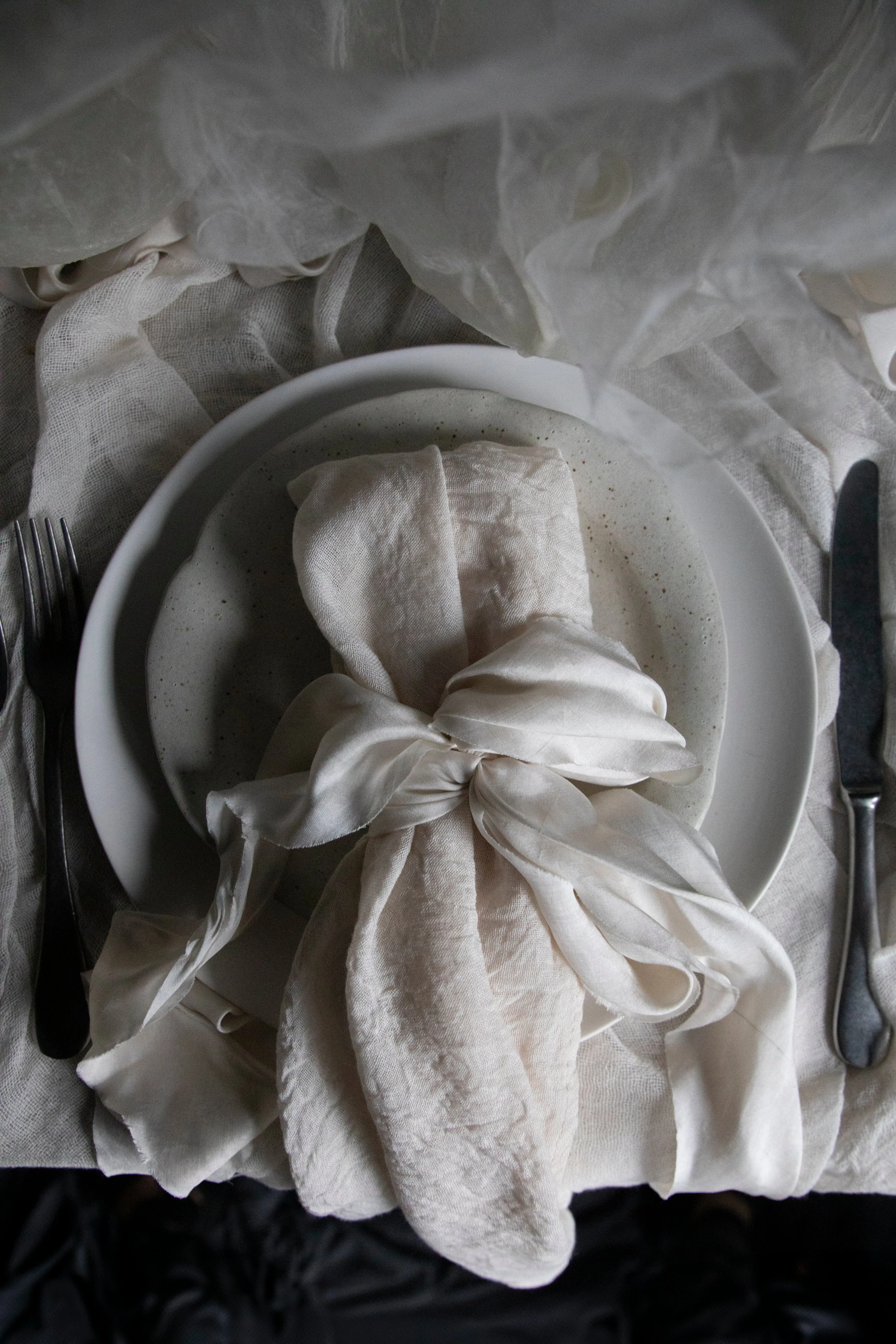 Antique White Napkins / Finished Edge {Tight Weave}