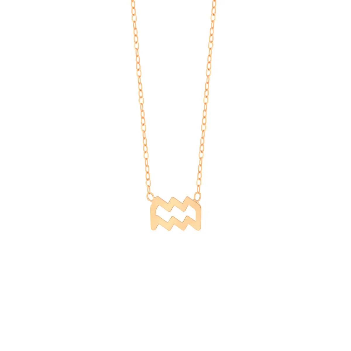 Aquarius Zodiac Sign Necklace
