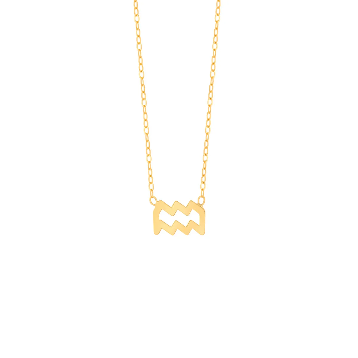 Aquarius Zodiac Sign Necklace