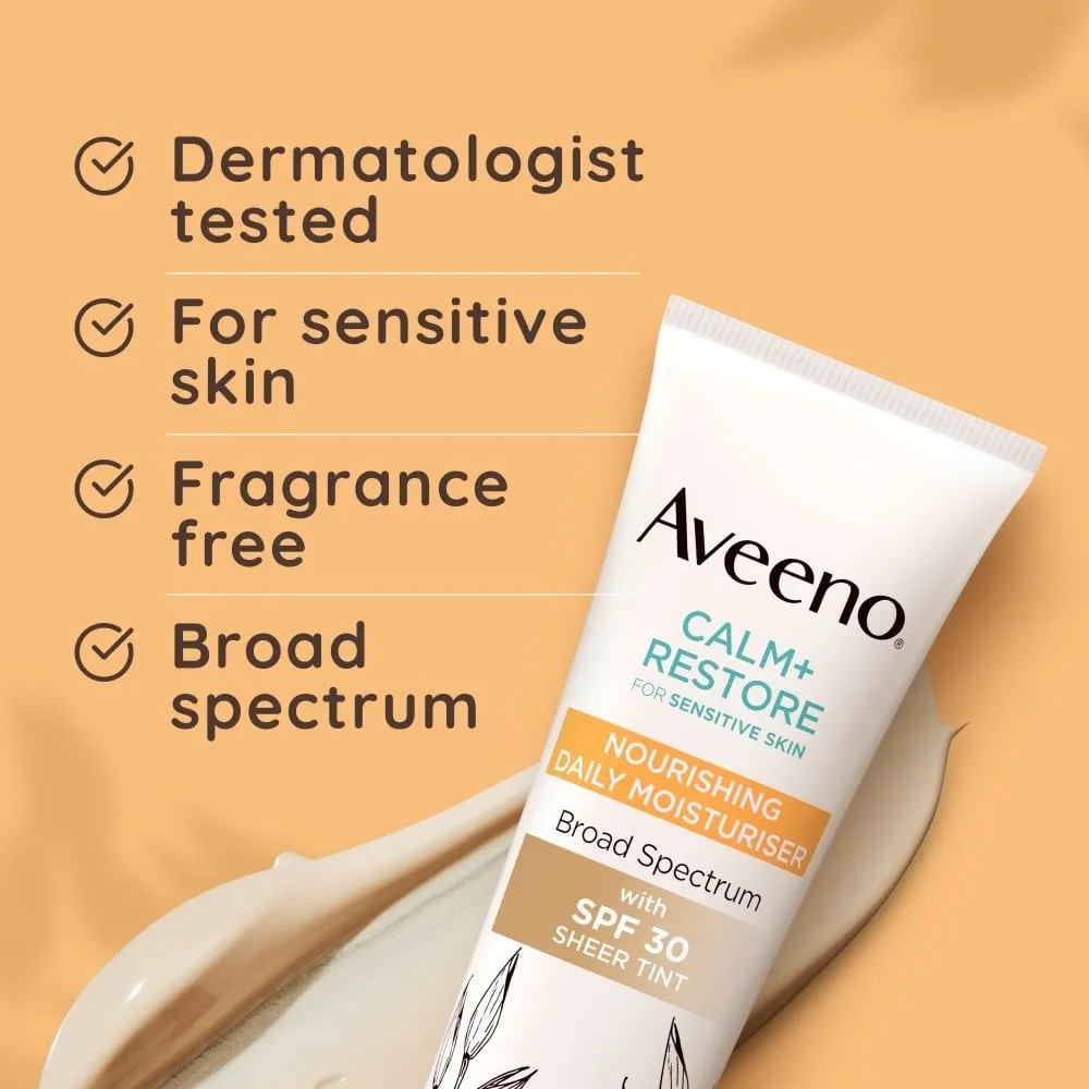 Aveeno Calm Restore  Sheer Tint Nourishing Daily Moisturiser SPF30 50ml