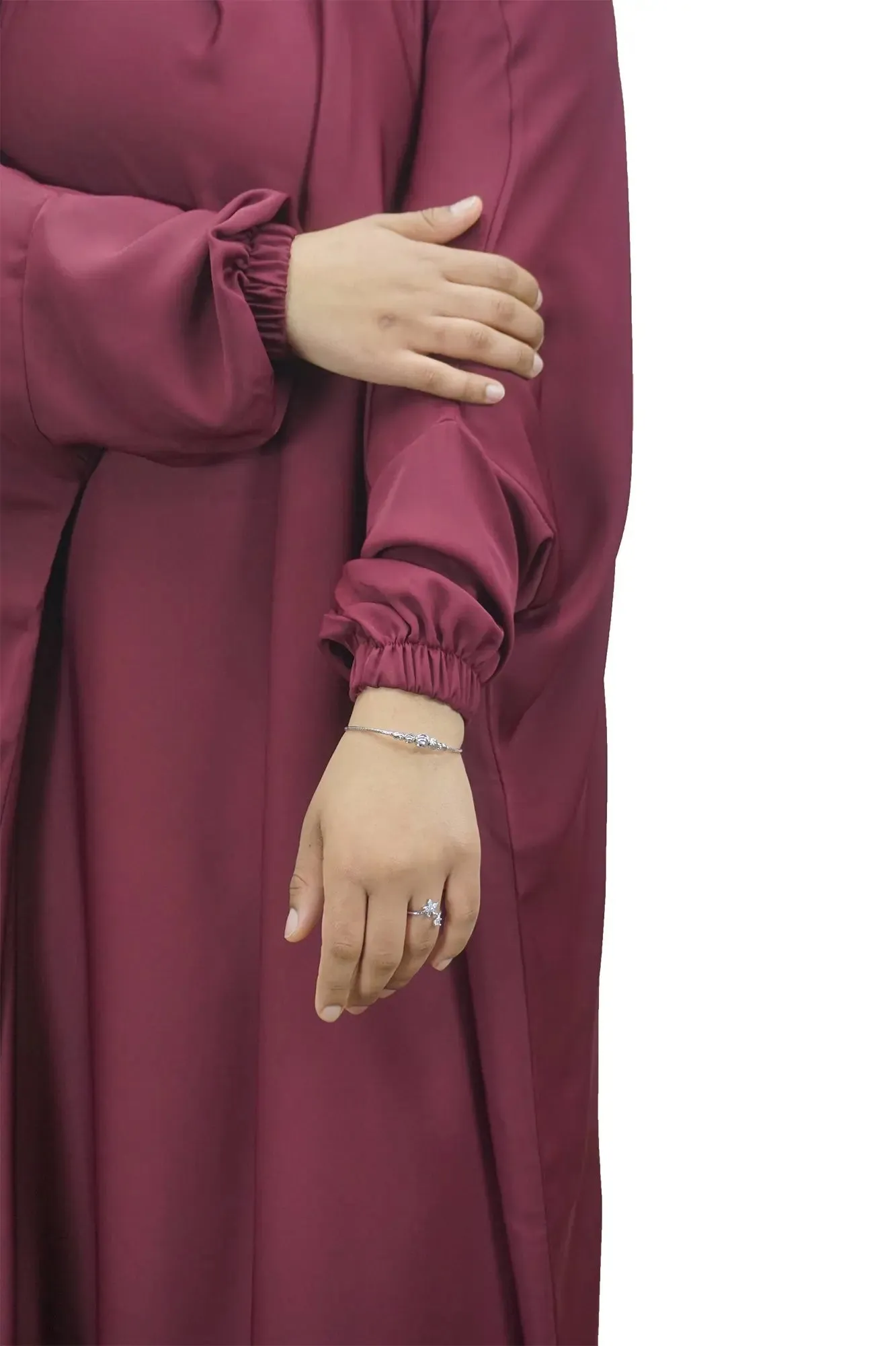 Burgundy One Piece Jilbab (Khimar)