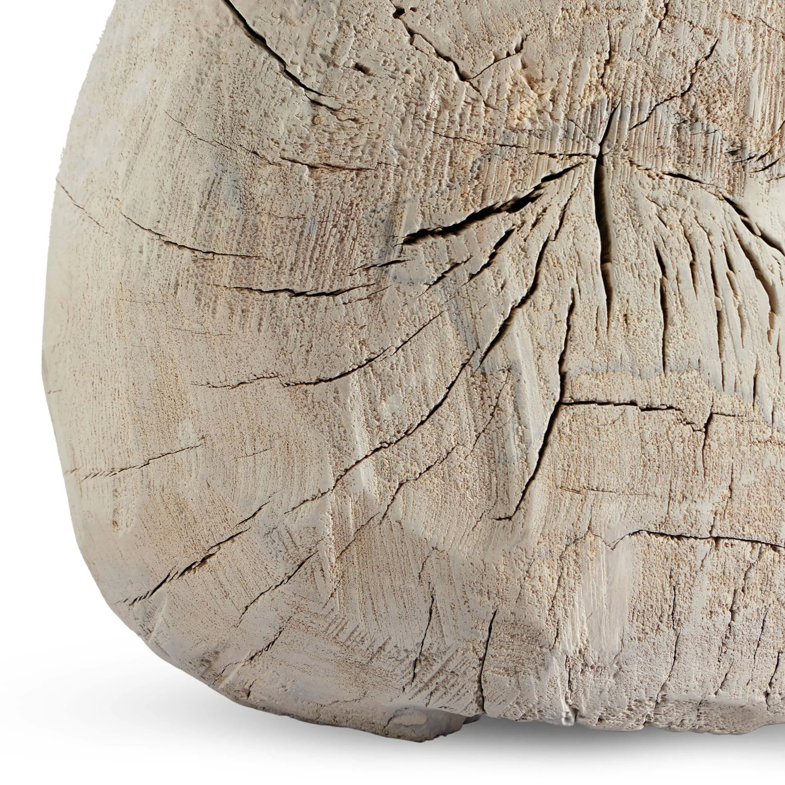 Burl Wood Ball, Bleached