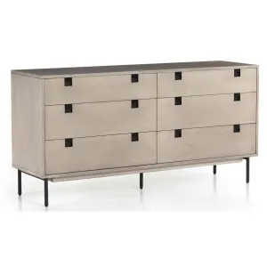 Carly 6 Drawer Dresser, Grey Wash