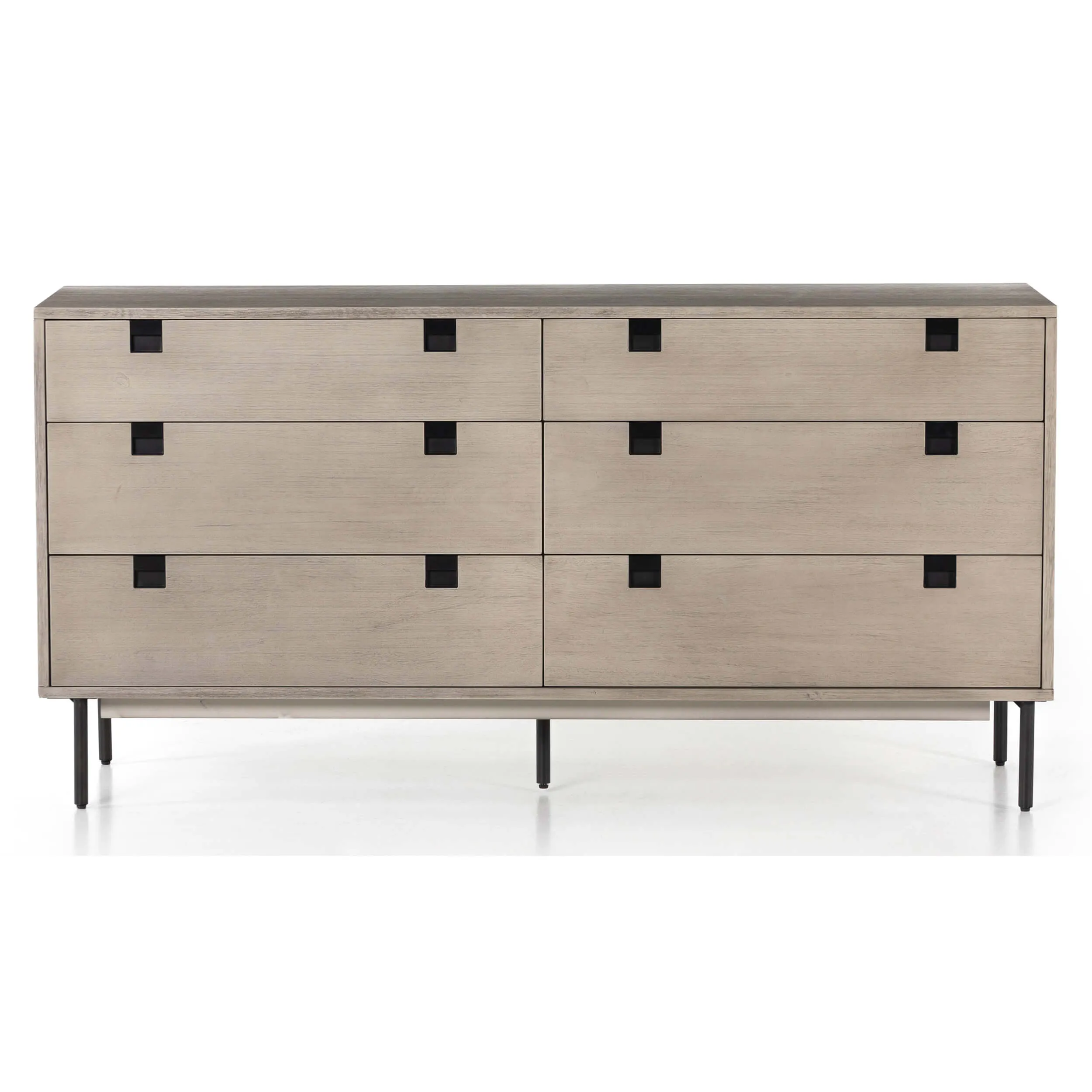 Carly 6 Drawer Dresser, Grey Wash