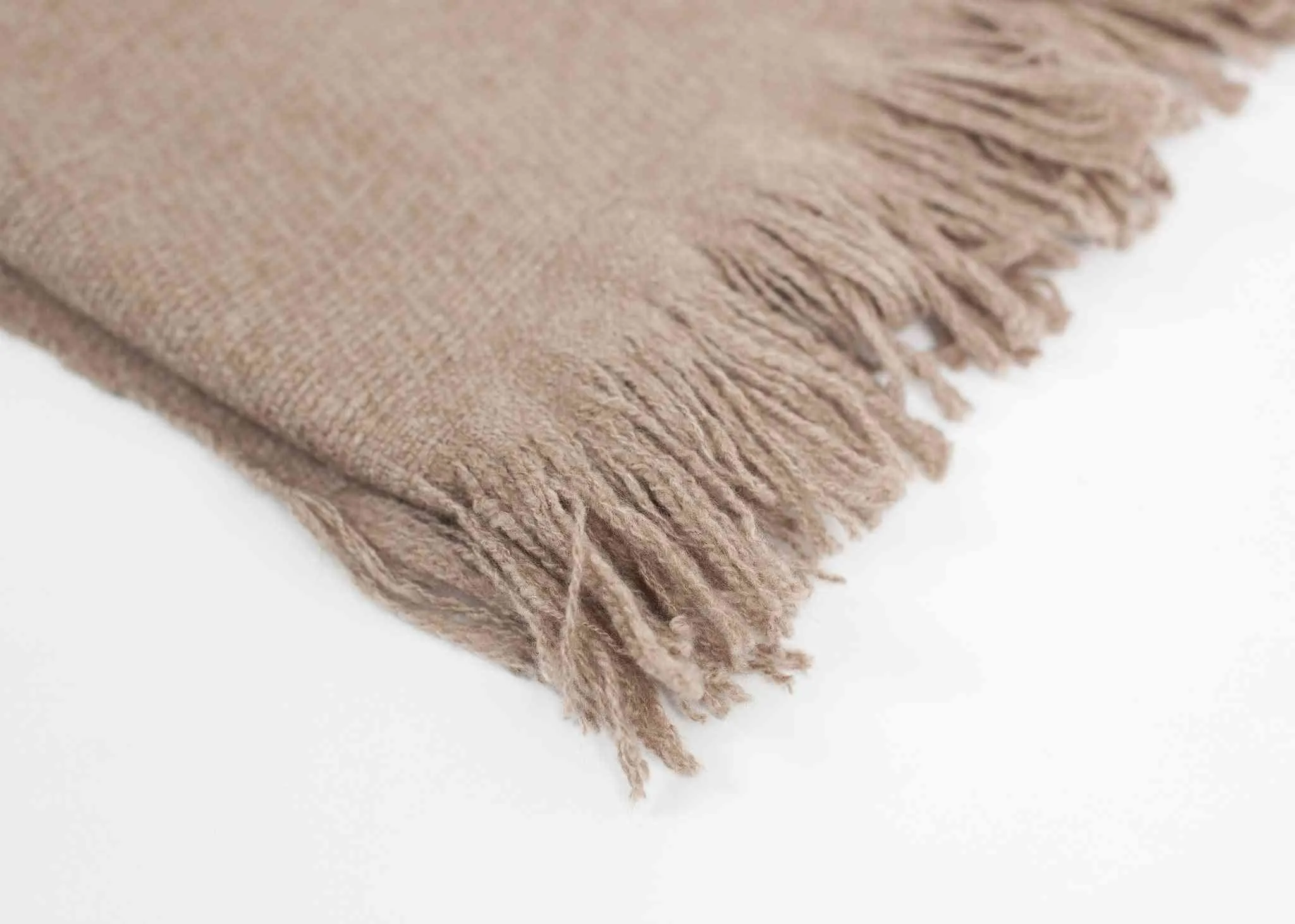 Cashmere Tassel Blanket in Brown