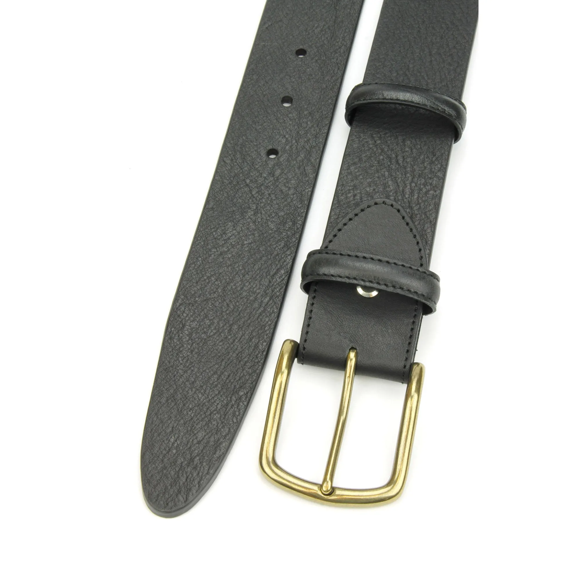 Classic Black Aged Brass Finish Prong Belt