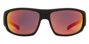 Drift Arcadian Polarised Sunglasses - Matt Black Frame, Grey lens with Red Iridium