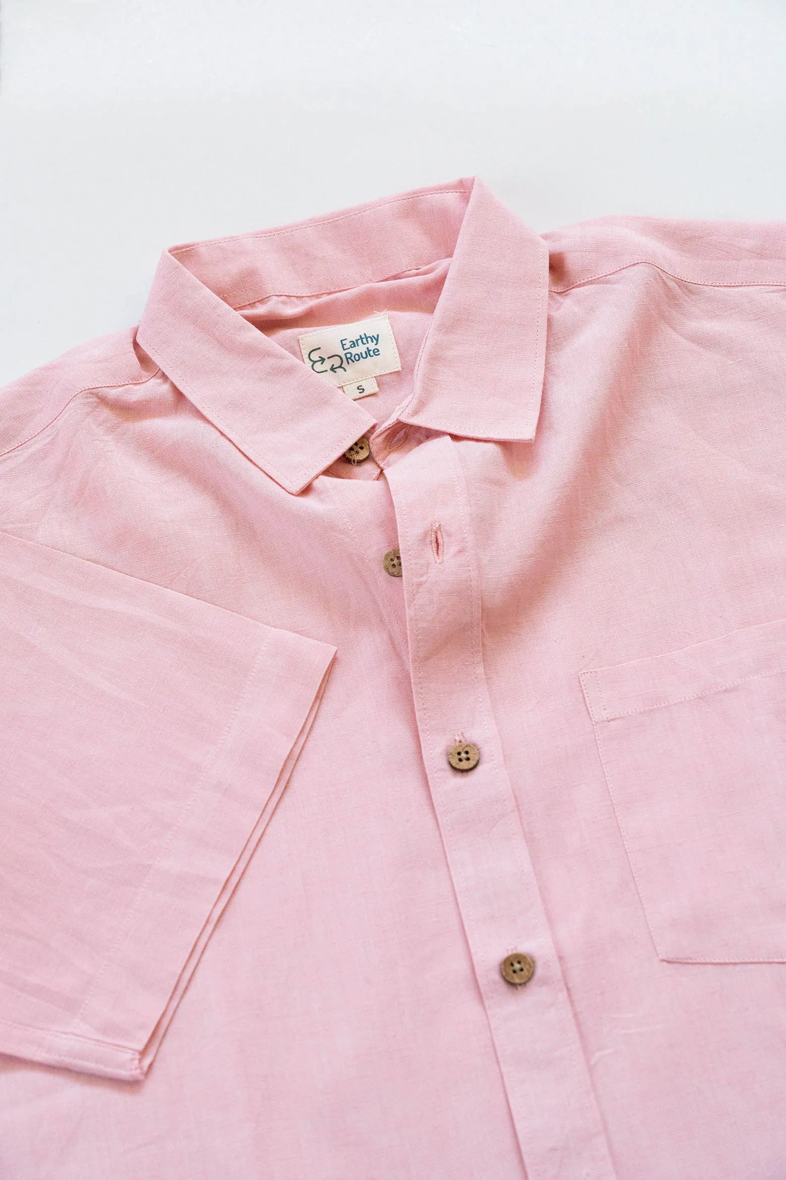 Earthy Route Charm pink · half sleeve shirt