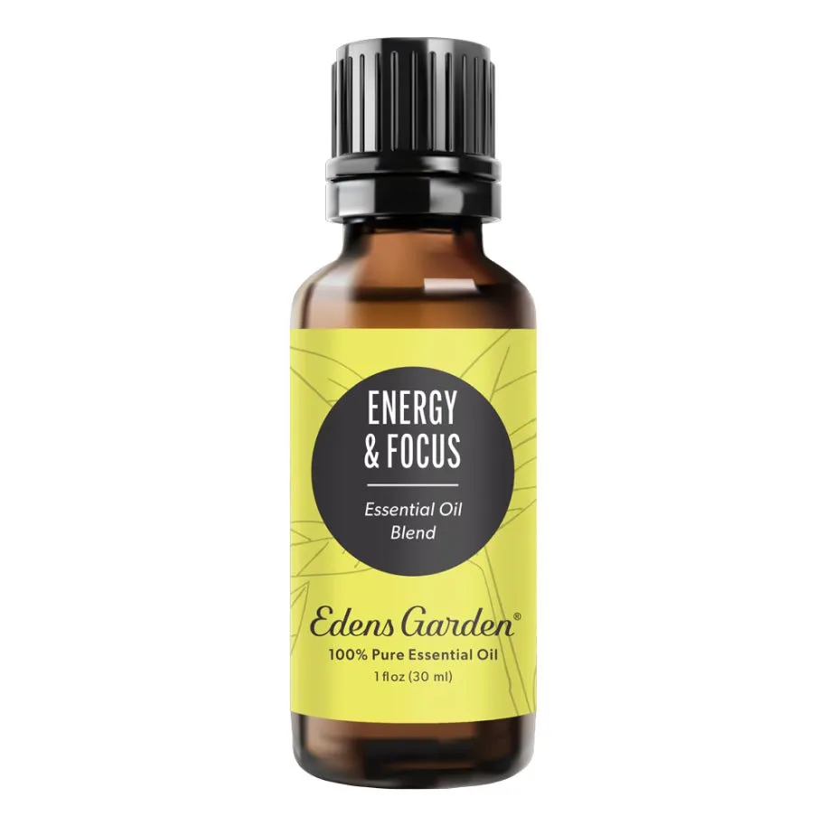 Energy & Focus Essential Oil Blend- To Decrease Fatigue, Uplift & Increase Motivation