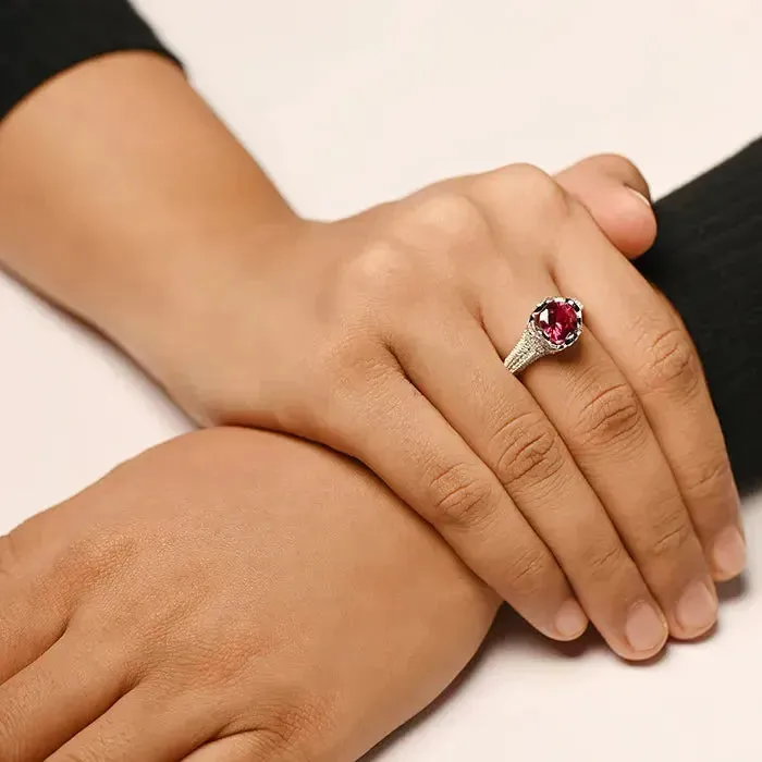 Exquisite Royal Bold Silver Ring