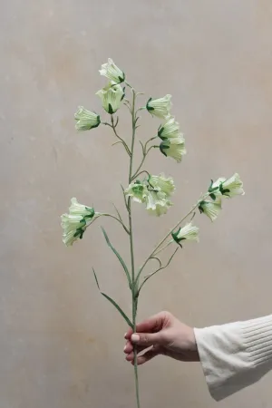 Faux Cream Canterbury Bells Stem