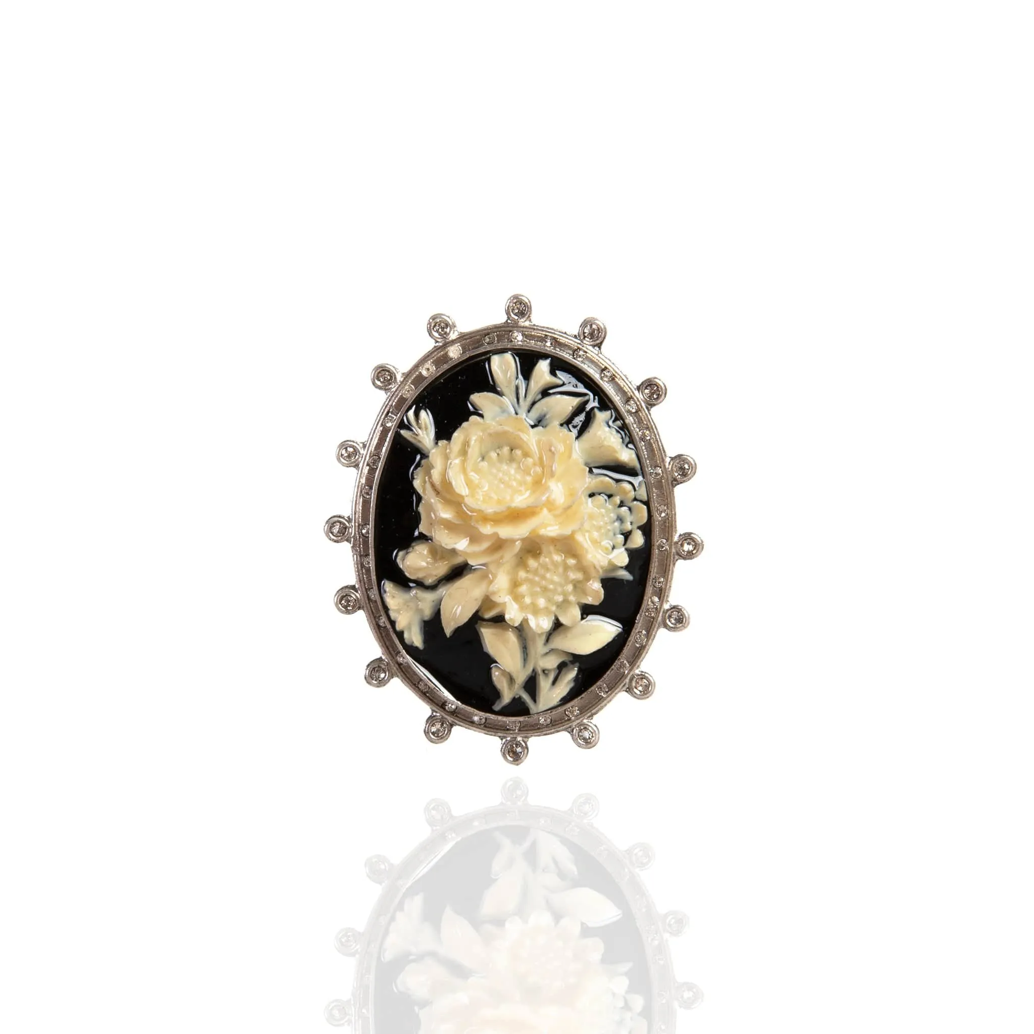 Floral Cameo Brooche