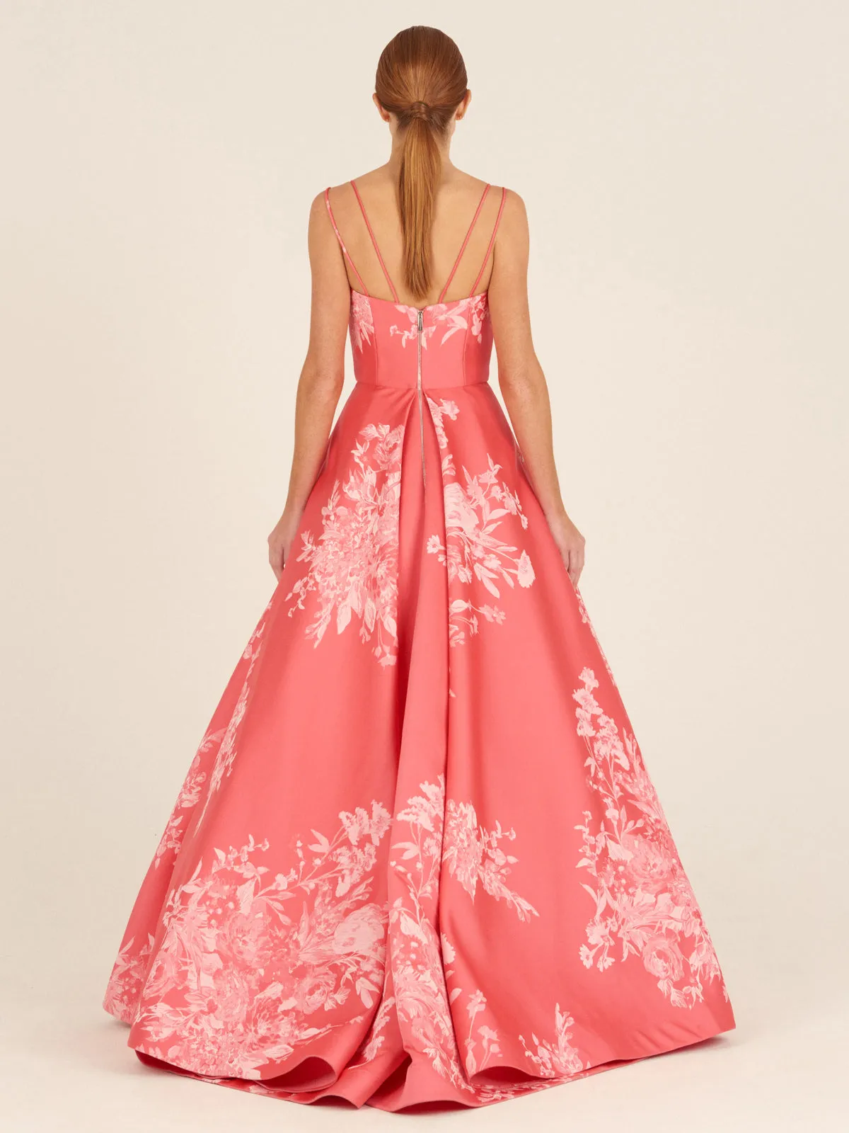 Julene Dress Salmon Embroidered
