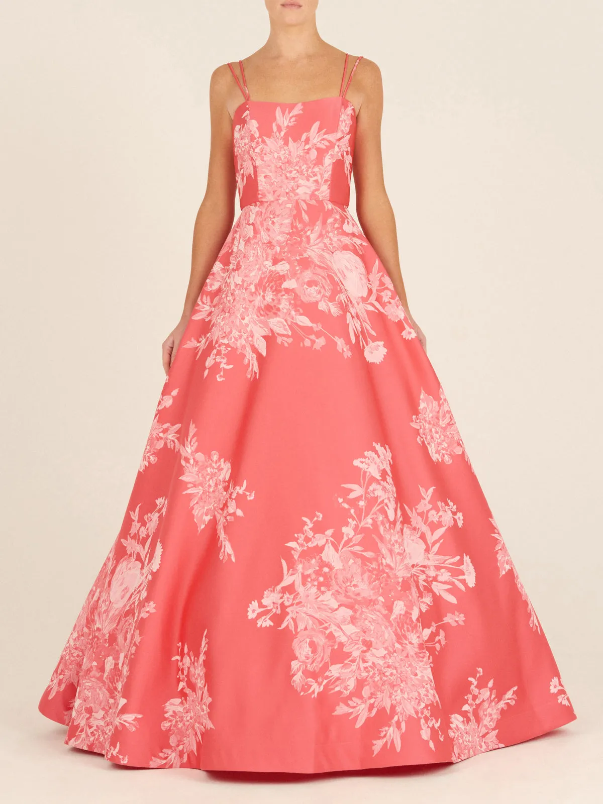 Julene Dress Salmon Embroidered