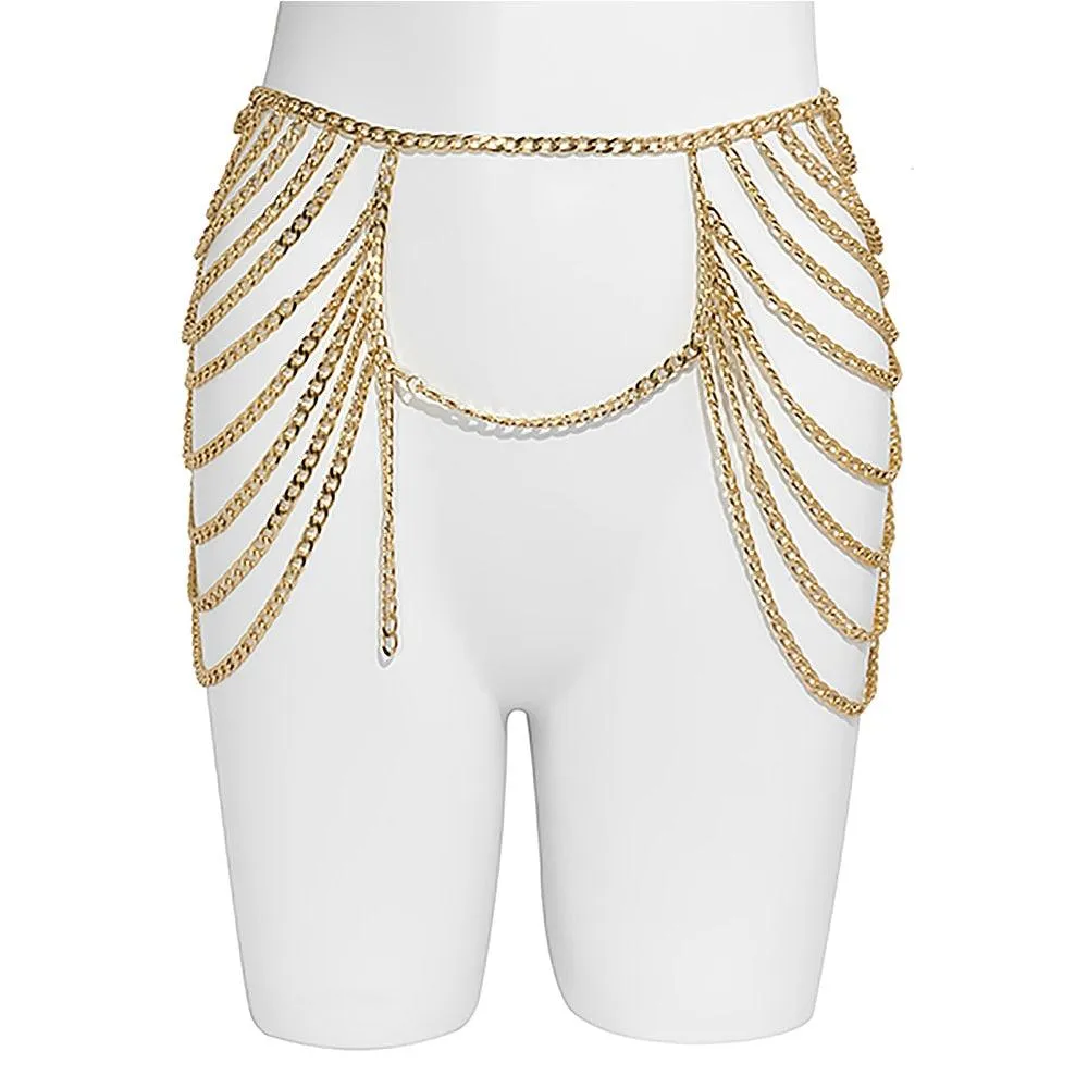 Lacteo Gothic Body Chain Handmade Metal Chain Jewelry