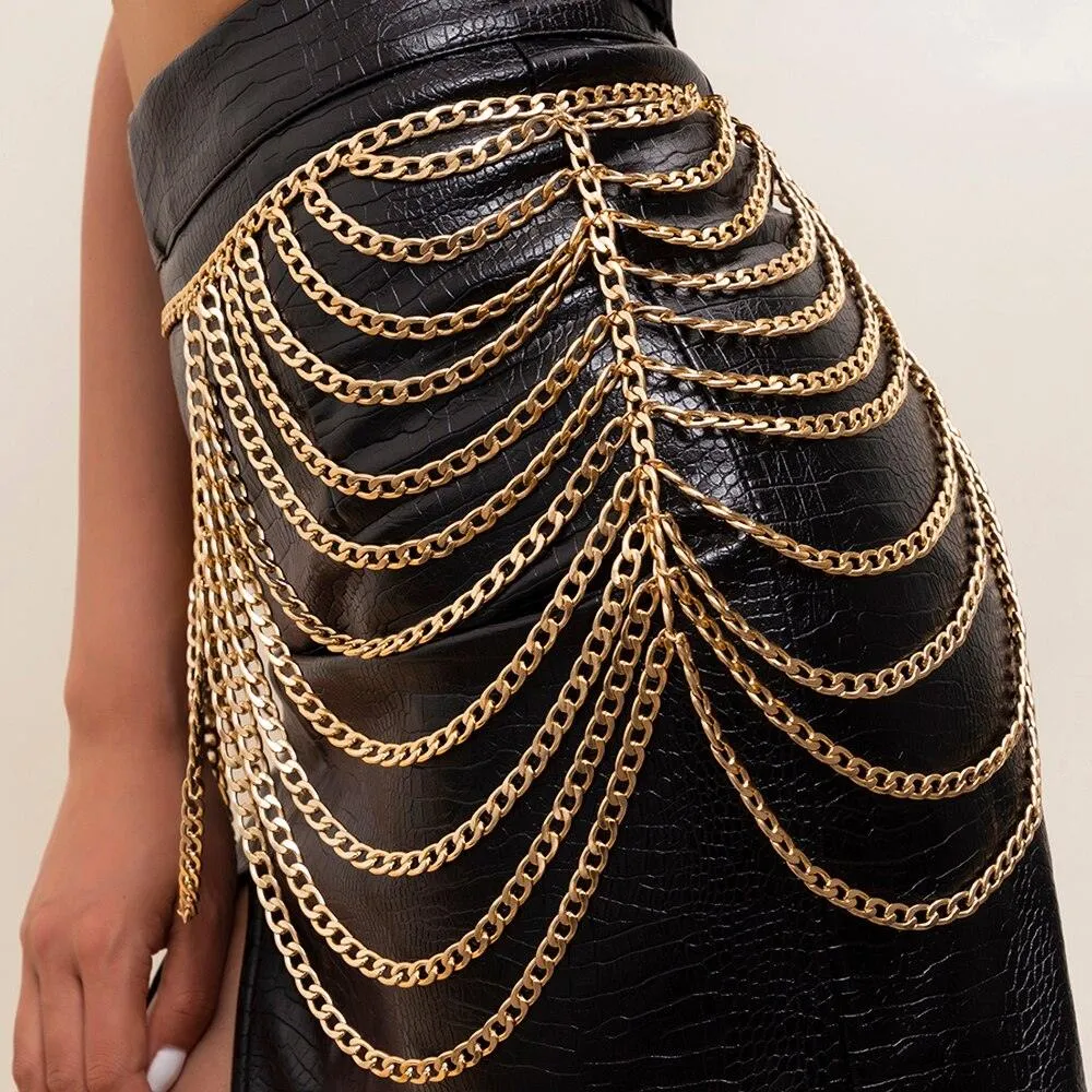 Lacteo Gothic Body Chain Handmade Metal Chain Jewelry