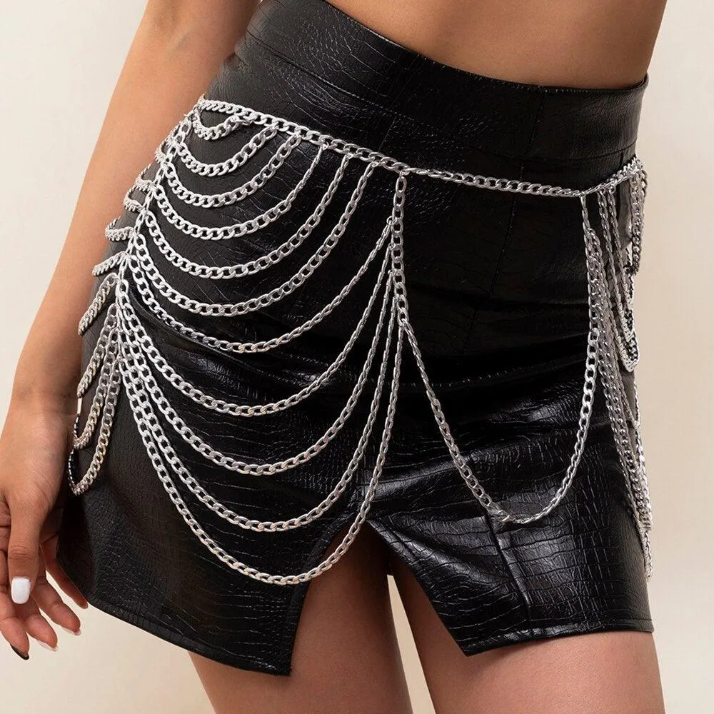 Lacteo Gothic Body Chain Handmade Metal Chain Jewelry