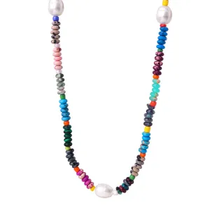 Luxurious Ethnic Fusion Natural Stone Necklace for Women by Planderful