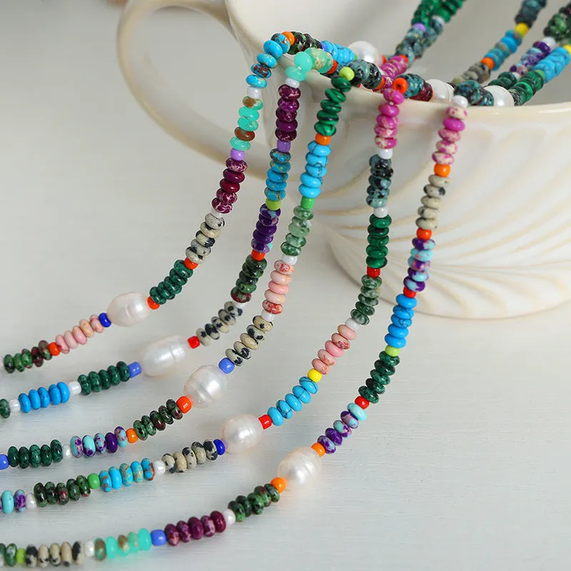 Luxurious Ethnic Fusion Natural Stone Necklace for Women by Planderful
