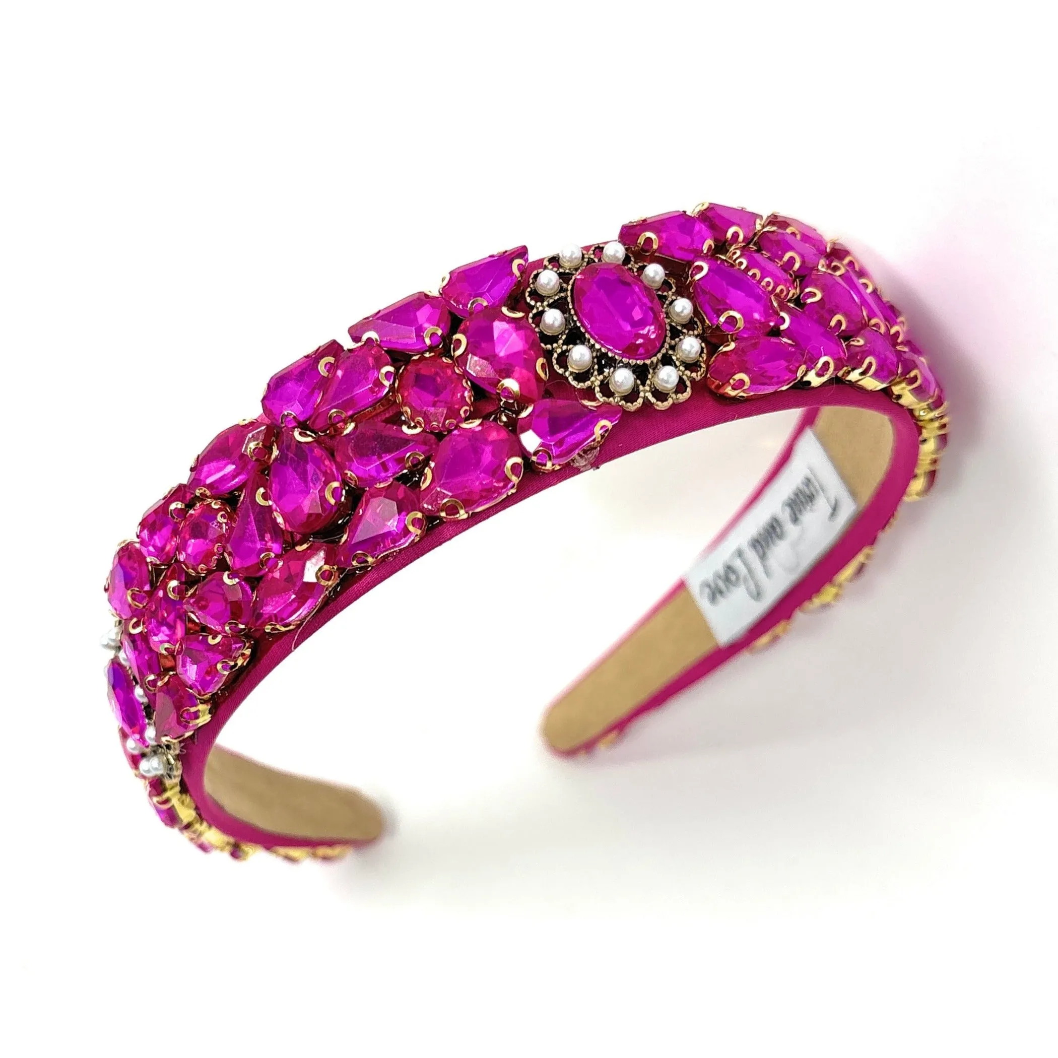 Mabel Embellished Fuchsia Baroque Headband
