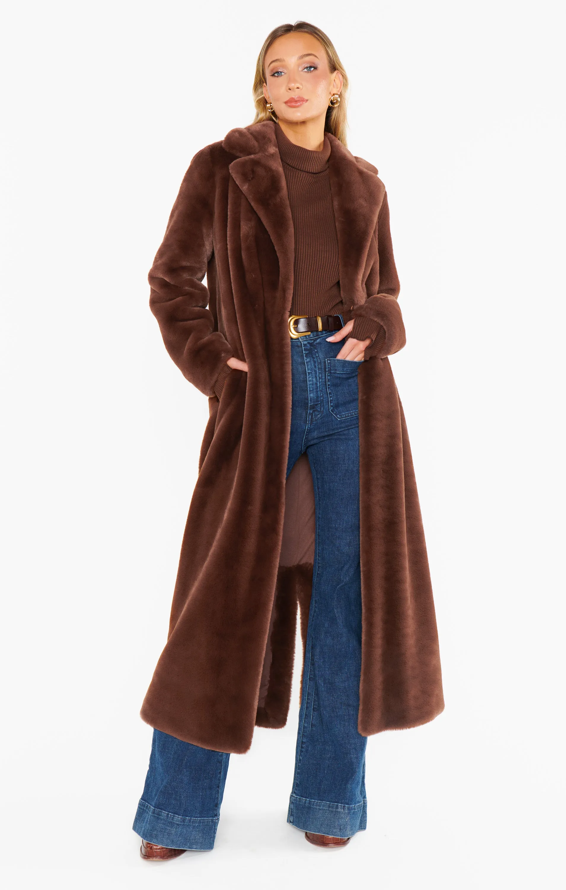 Miss Tiffy Faux Fur Jacket Brown