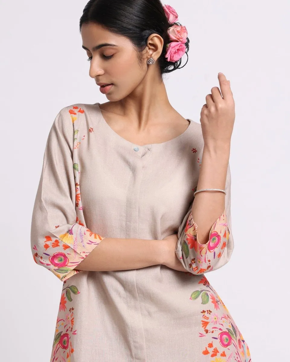 Mocha Romance Linen Co-ord Set for Women