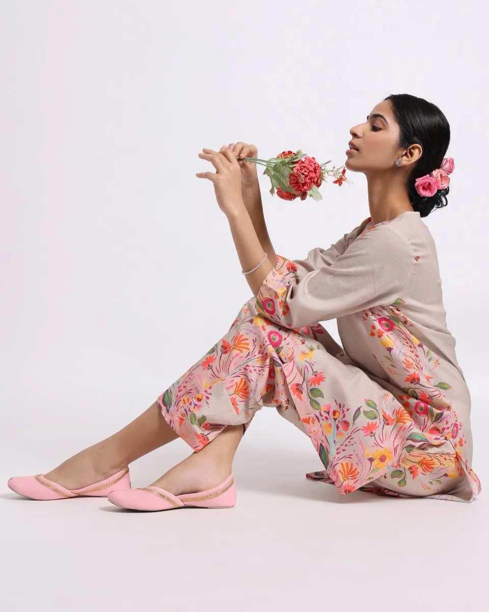 Mocha Romance Linen Co-ord Set for Women