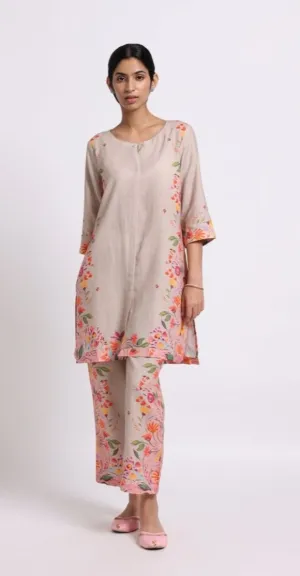 Mocha Romance Linen Co-ord Set for Women