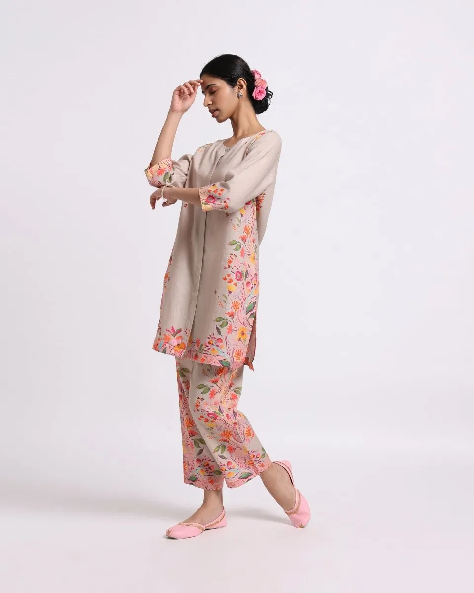 Mocha Romance Linen Co-ord Set for Women