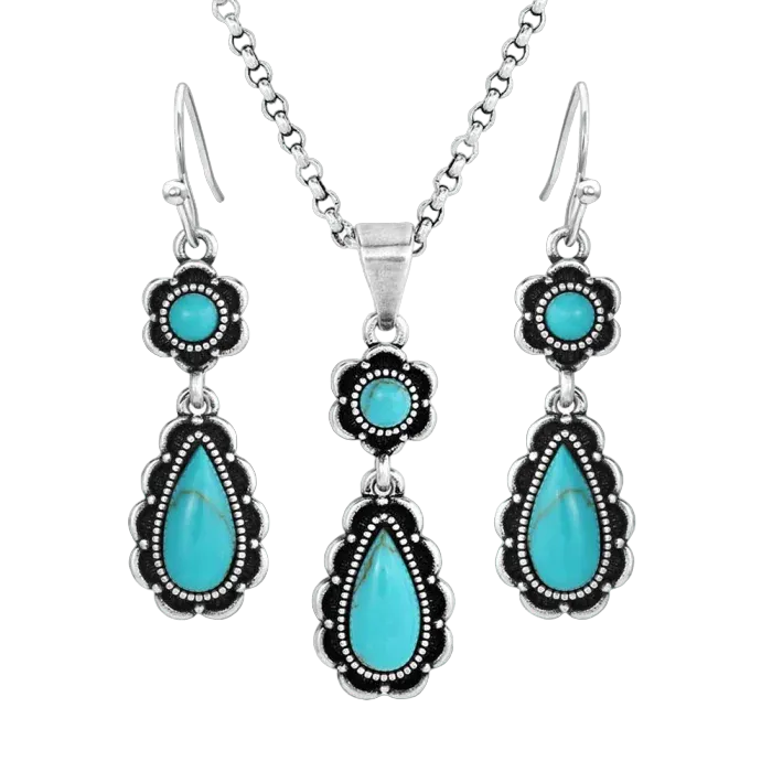 Montana Women's Spring Showers Turquoise Set Jewelry