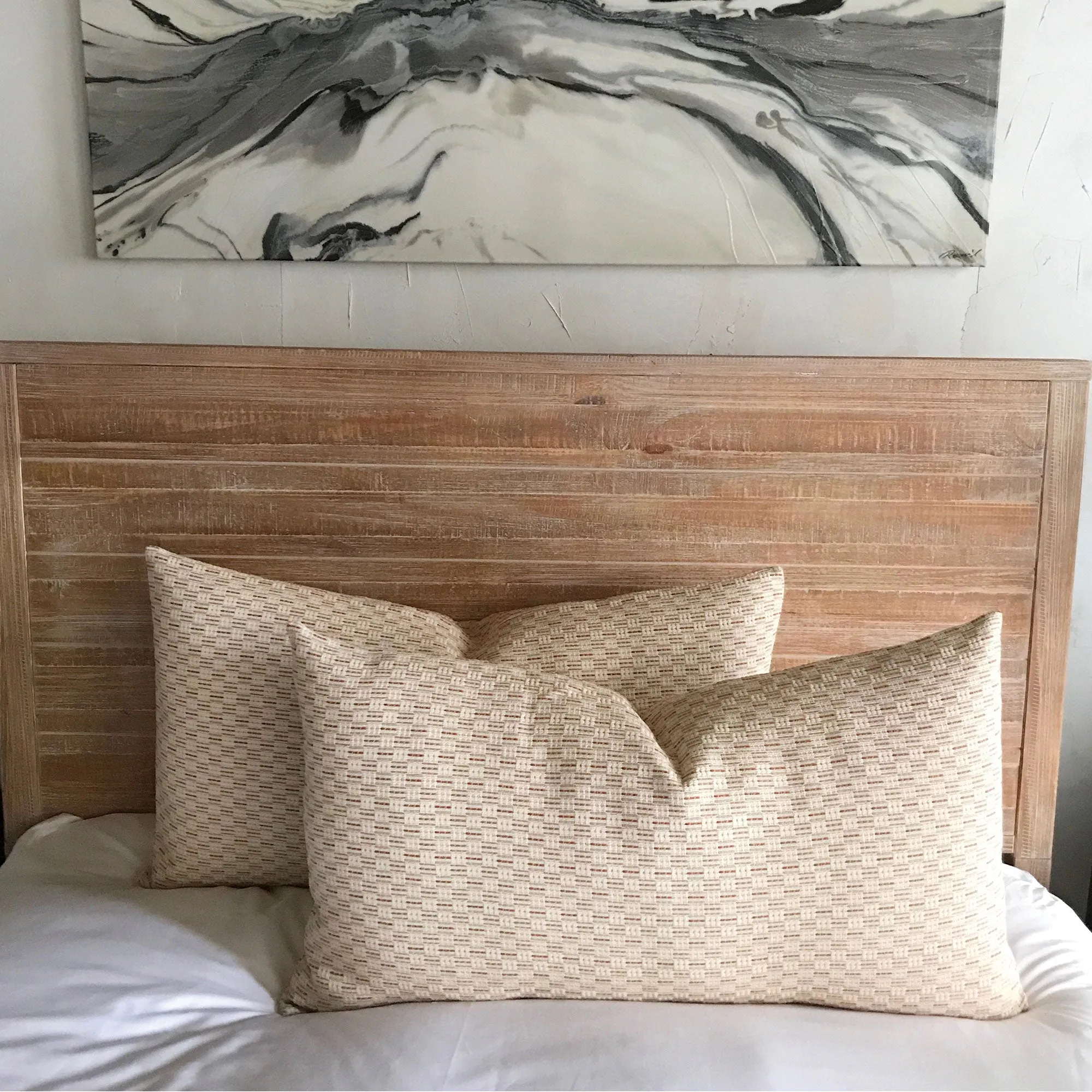 Neutral Rust Textured Woven King Sham Cover 21x37