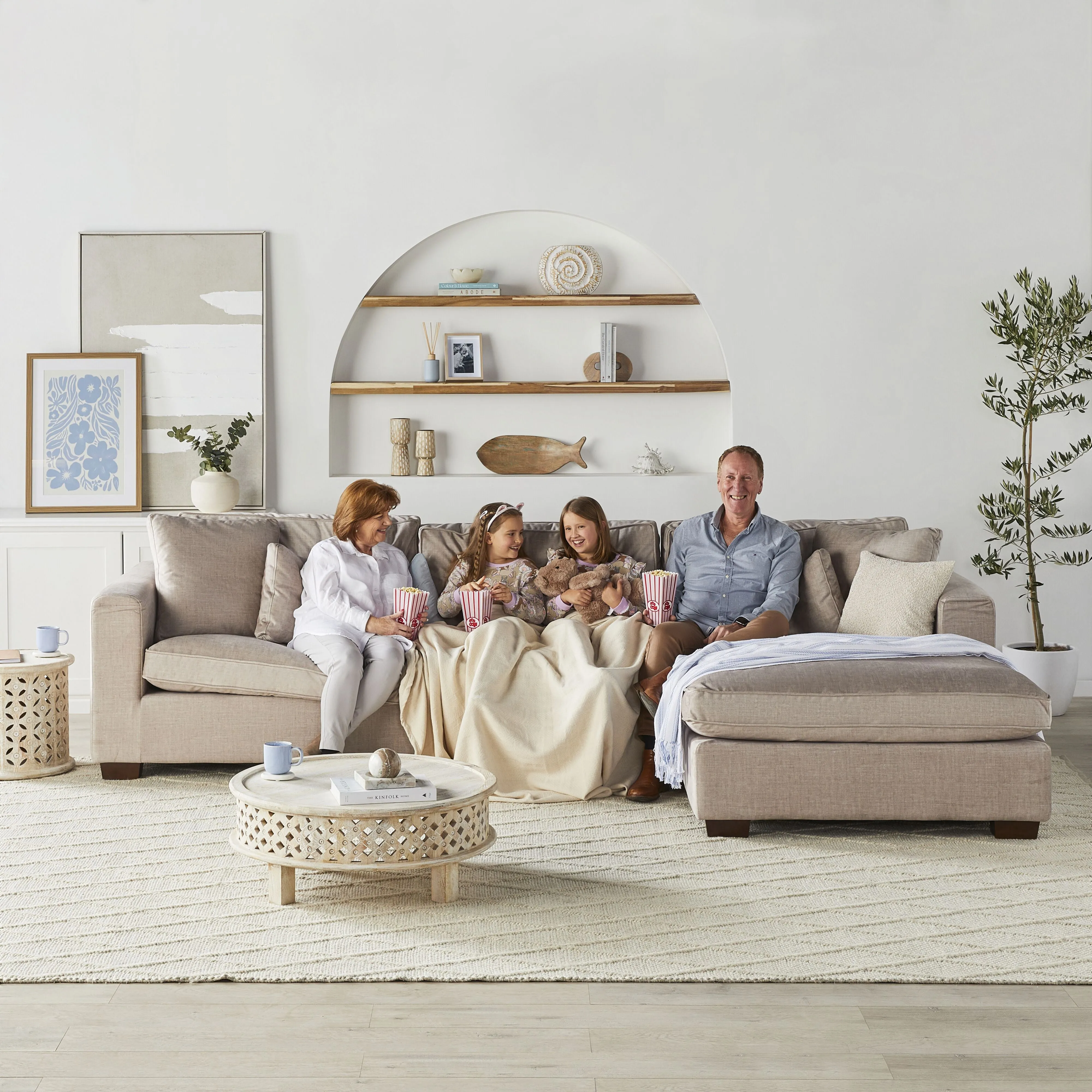 Portsea 4 Seater RHS Chaise Aura Pecan
