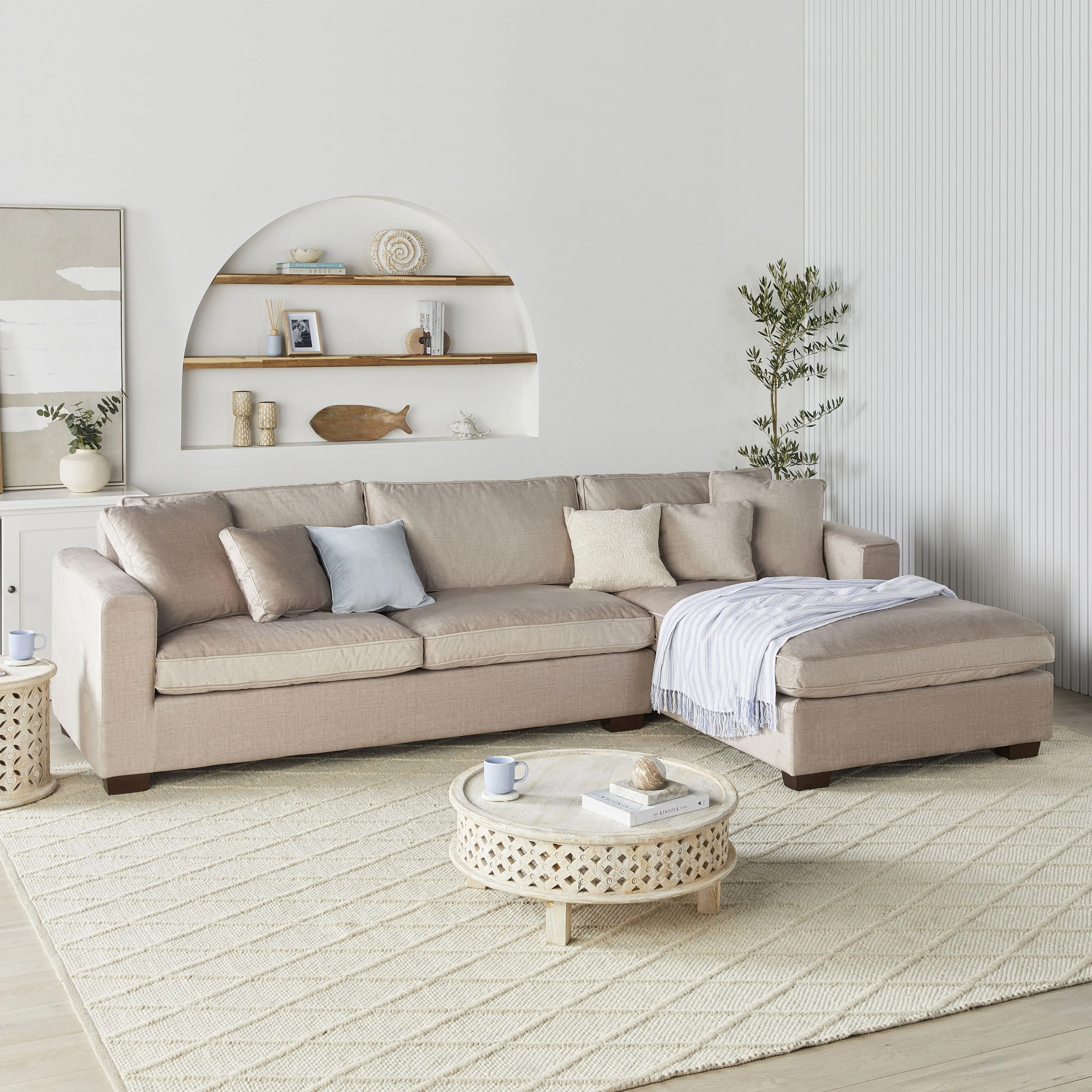 Portsea 4 Seater RHS Chaise Aura Pecan