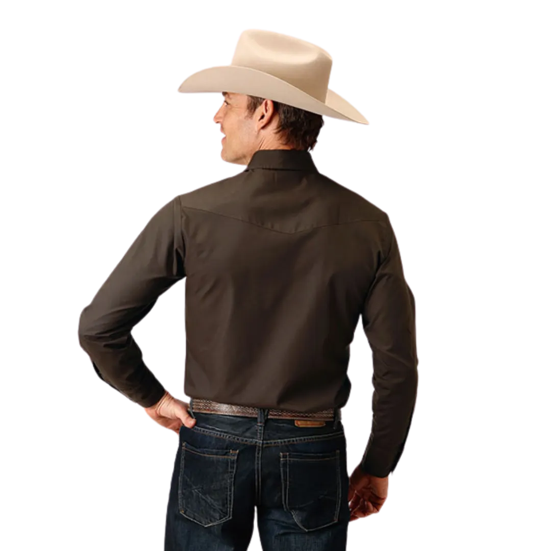 Roper Men's Solid Choc Brown Shirt