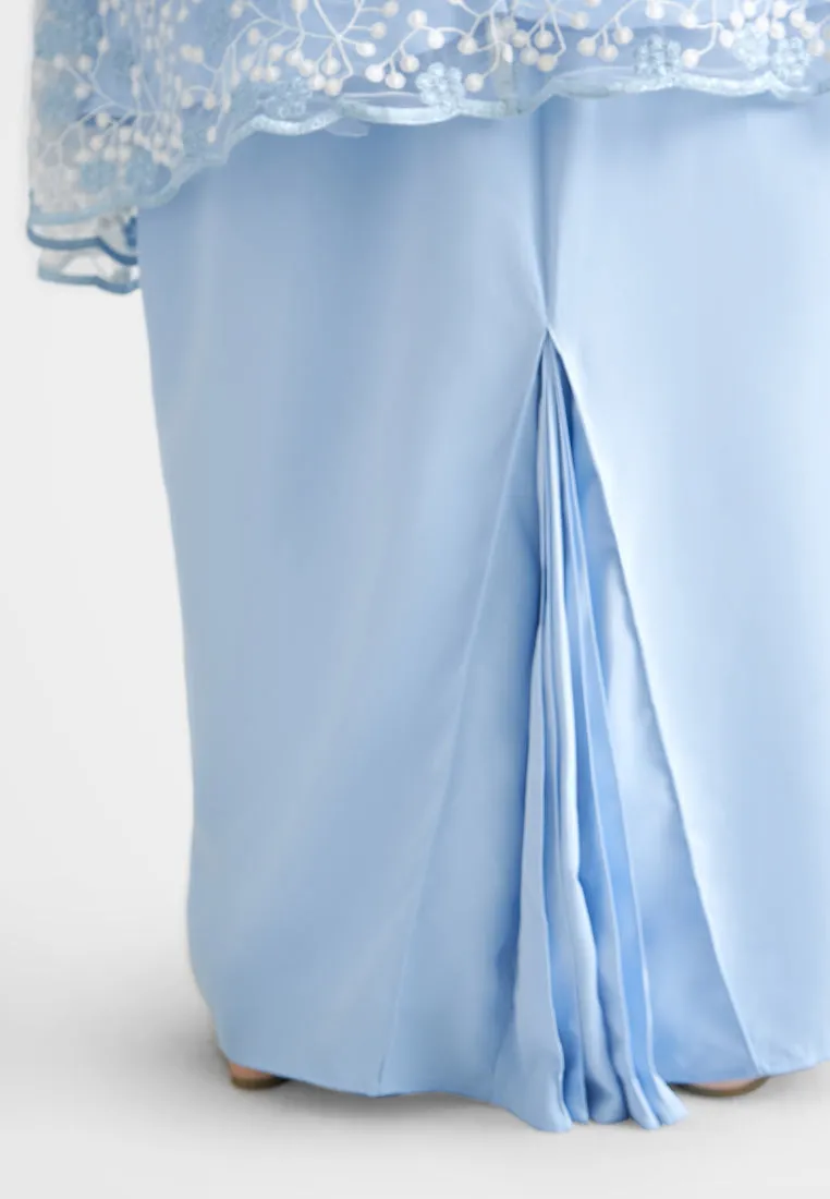 Rozana Pre-Raya Romance Collection Lace Kurung Set - Light Blue