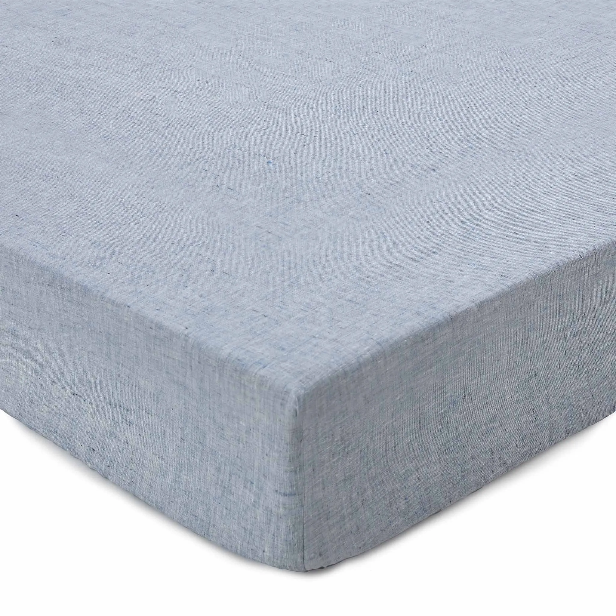 Sameiro Linen Fitted Sheet [Dark grey blue]