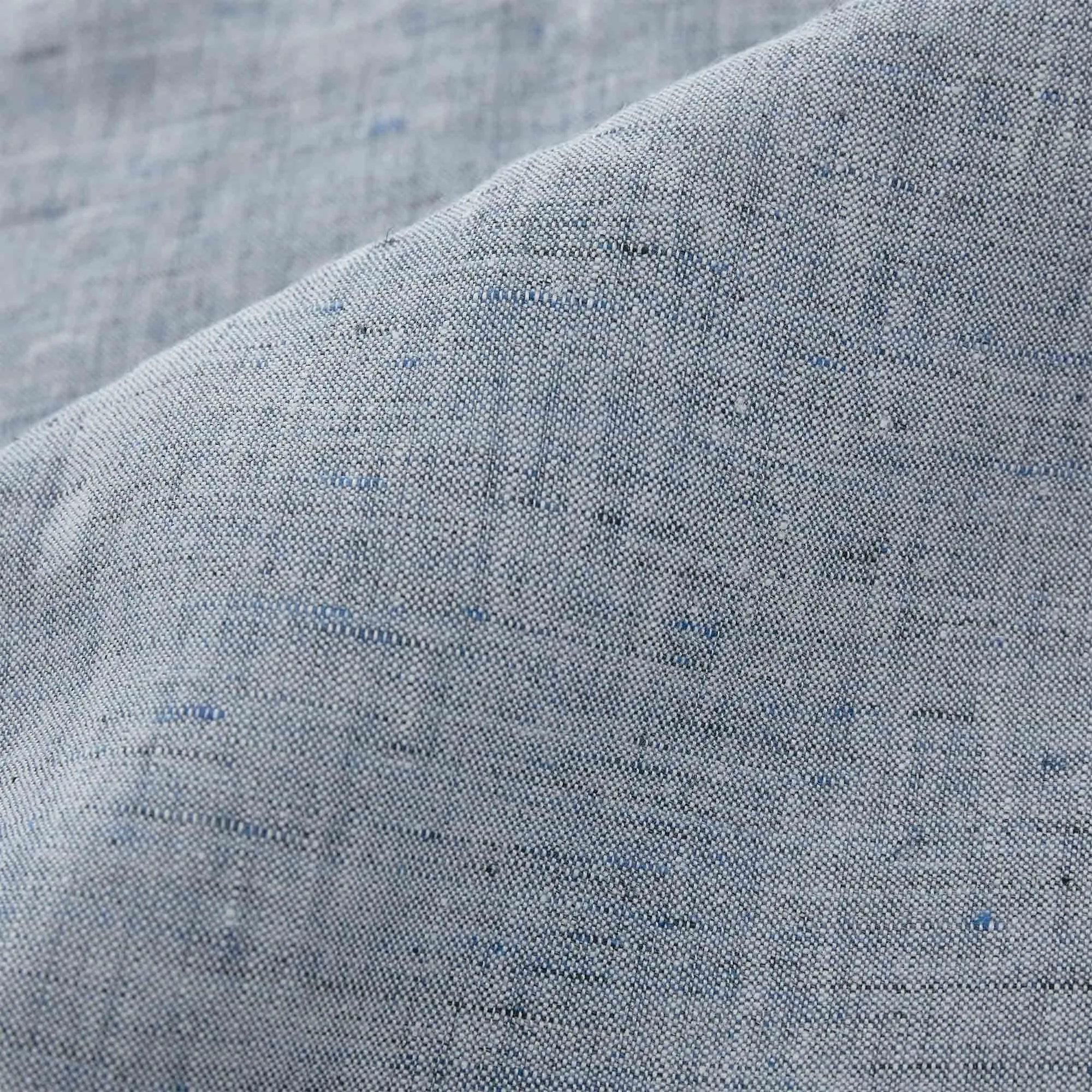 Sameiro Linen Fitted Sheet [Dark grey blue]