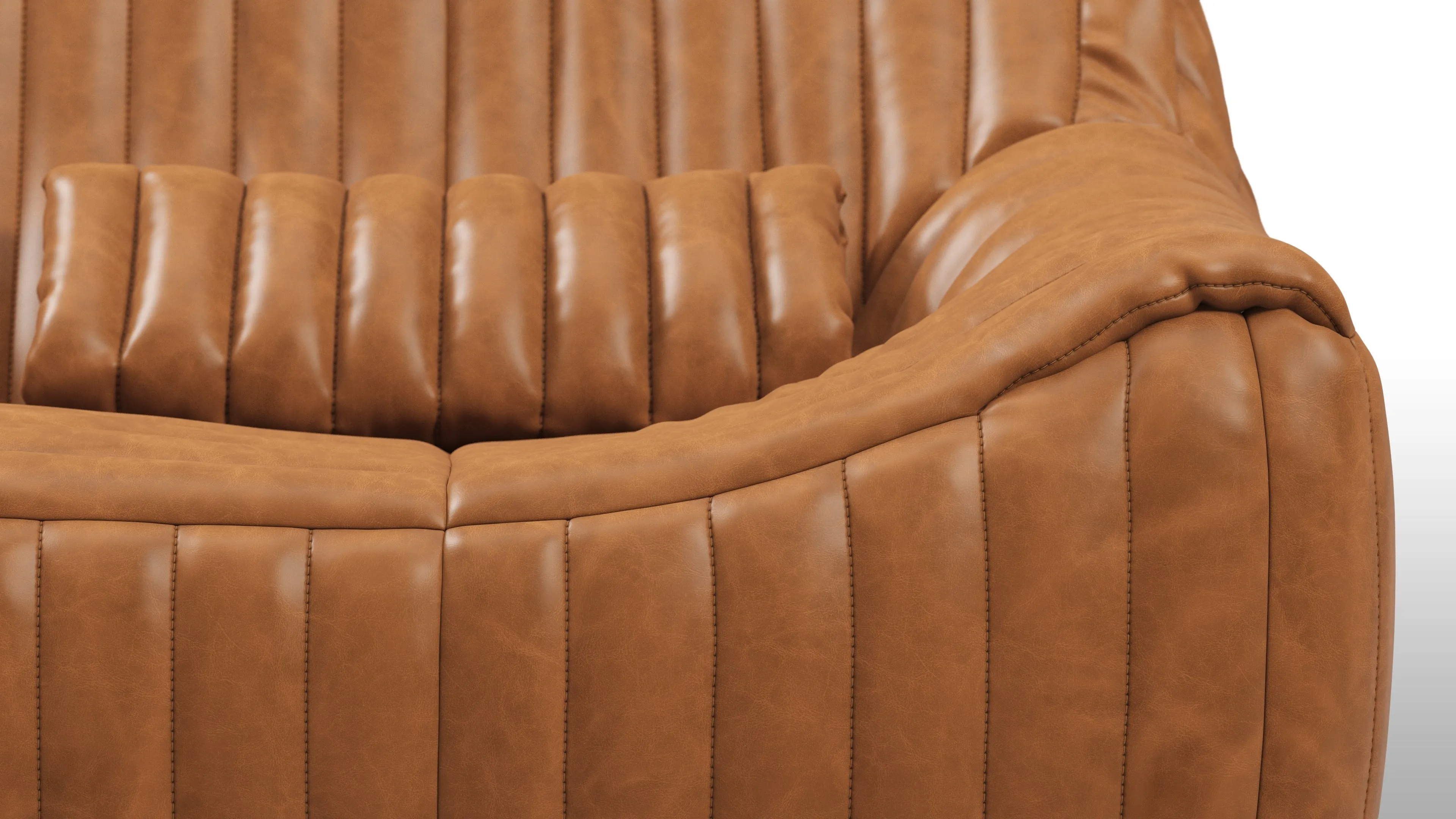 Sandra - Sandra Two Seater Sofa, Distressed Brown Premium Leather