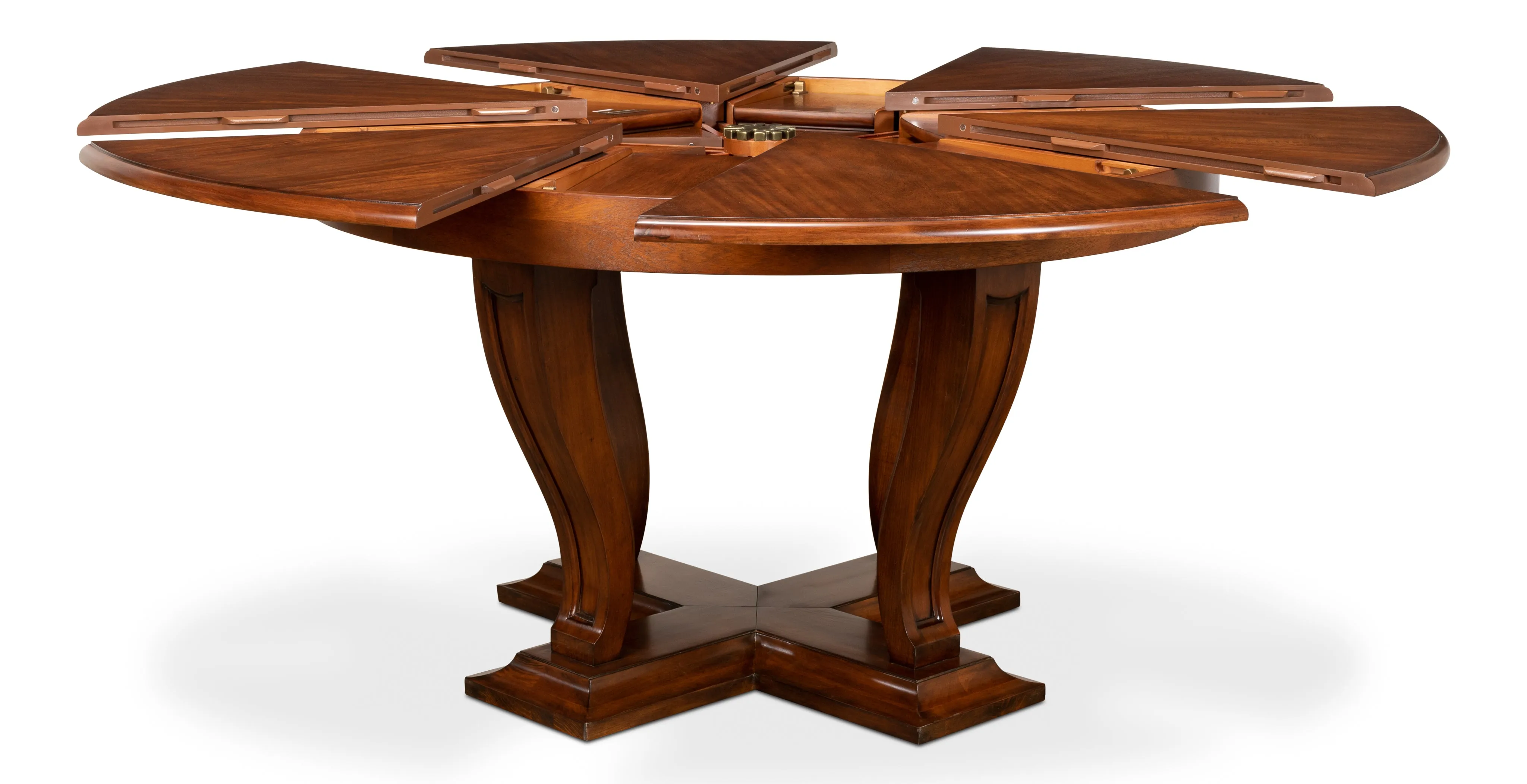 Sarreid - Metropolitan Jupe Dining Table  Medium - Brown - Contemporary