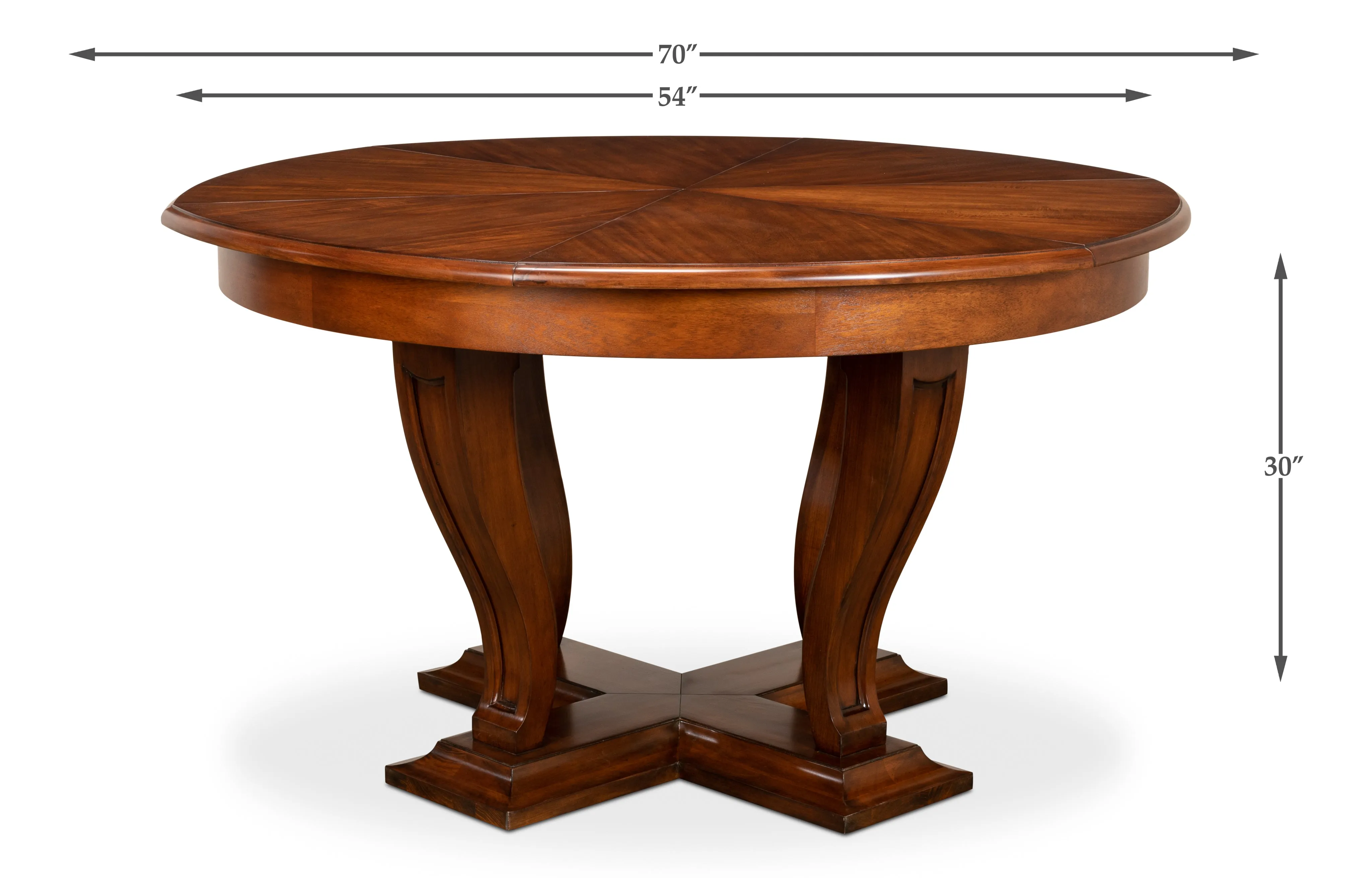 Sarreid - Metropolitan Jupe Dining Table  Medium - Brown - Contemporary