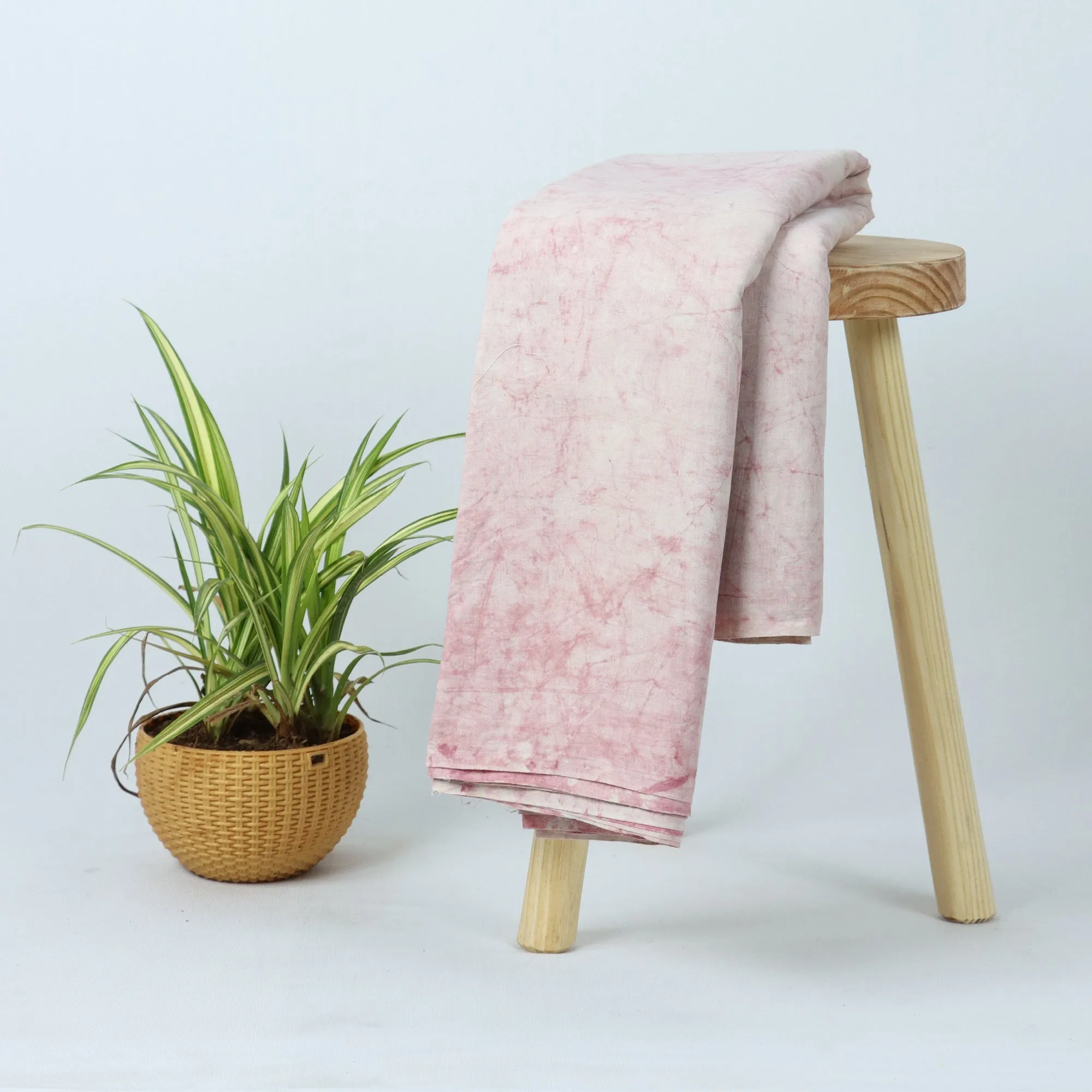 Soft Premium Pink Hand Block Print Fabric