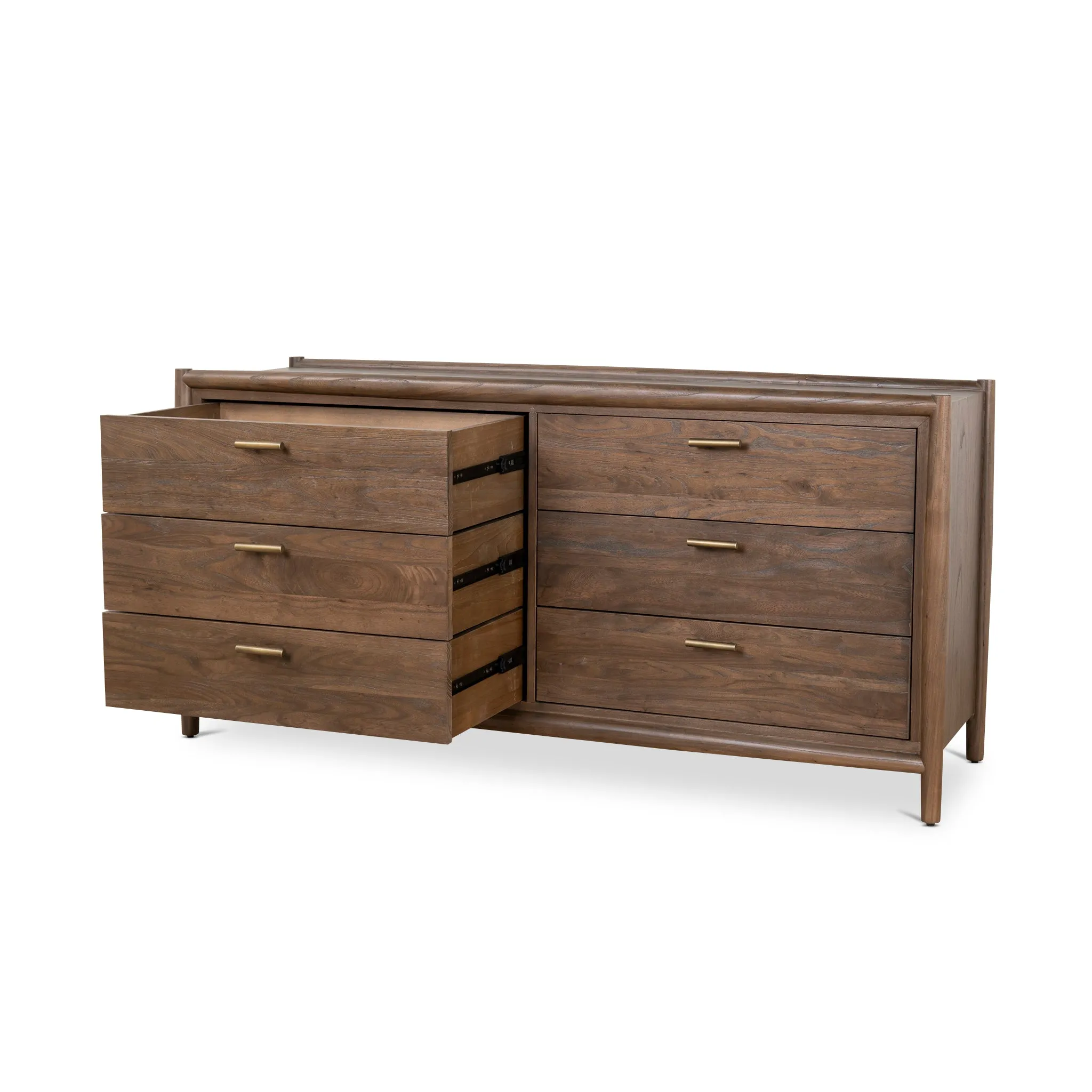 Sophia 6 Drawer Wooden Chest - Walnut