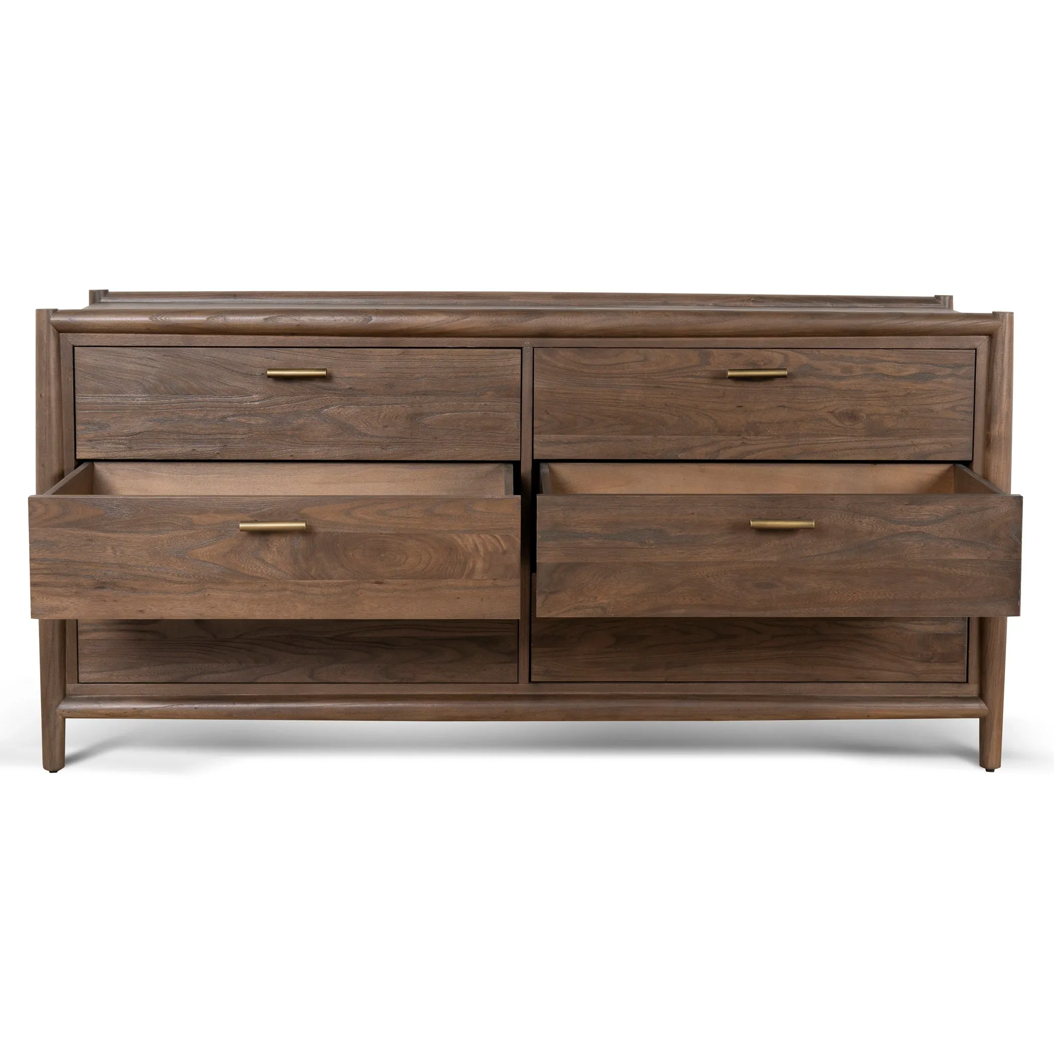 Sophia 6 Drawer Wooden Chest - Walnut
