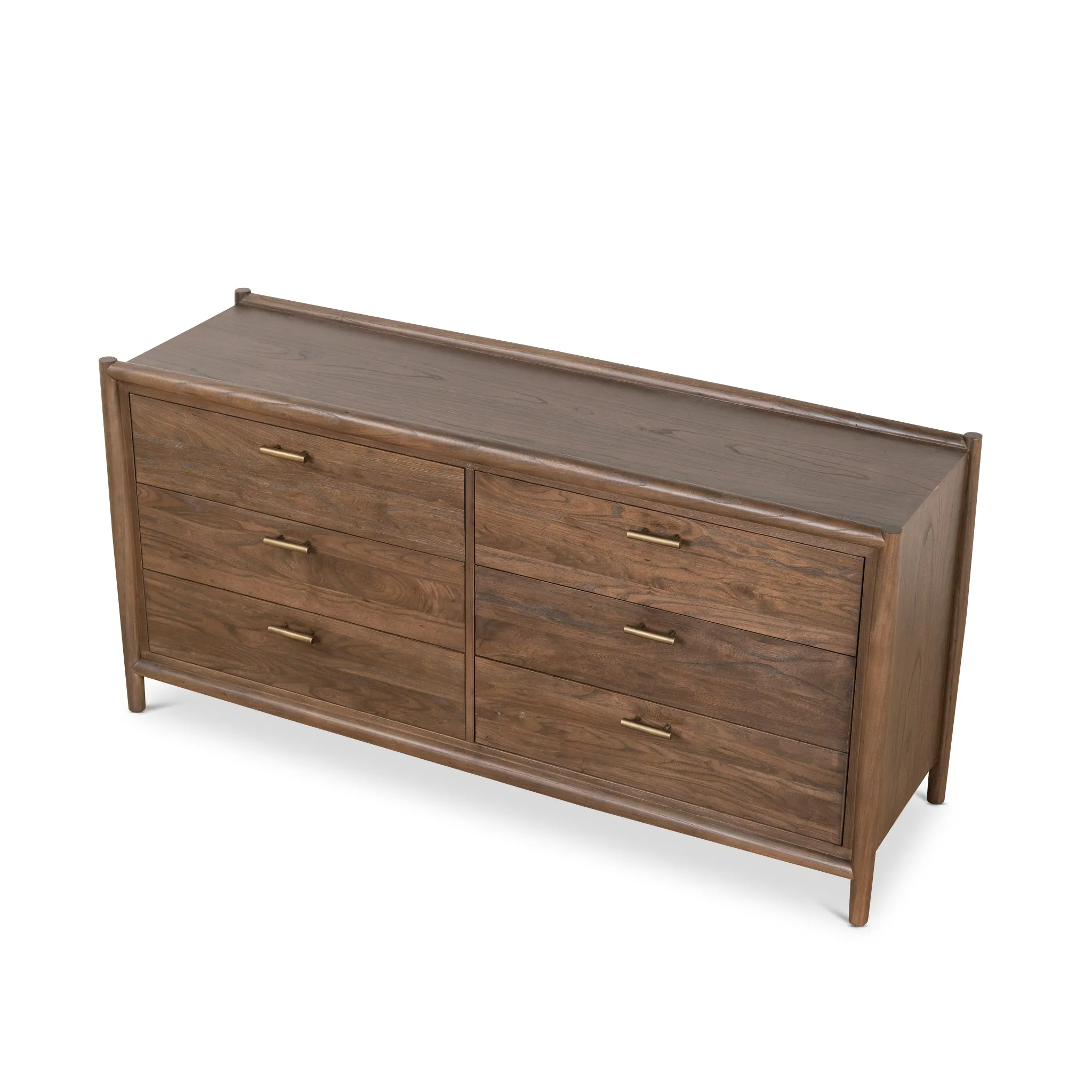 Sophia 6 Drawer Wooden Chest - Walnut