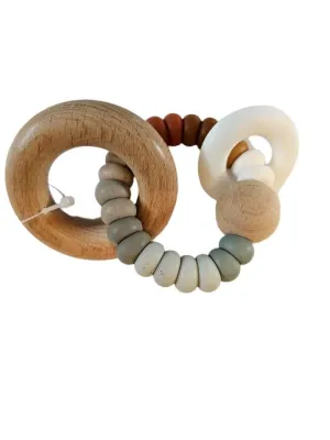 Teether / Rattle - Natural Wooden Baby Rattle